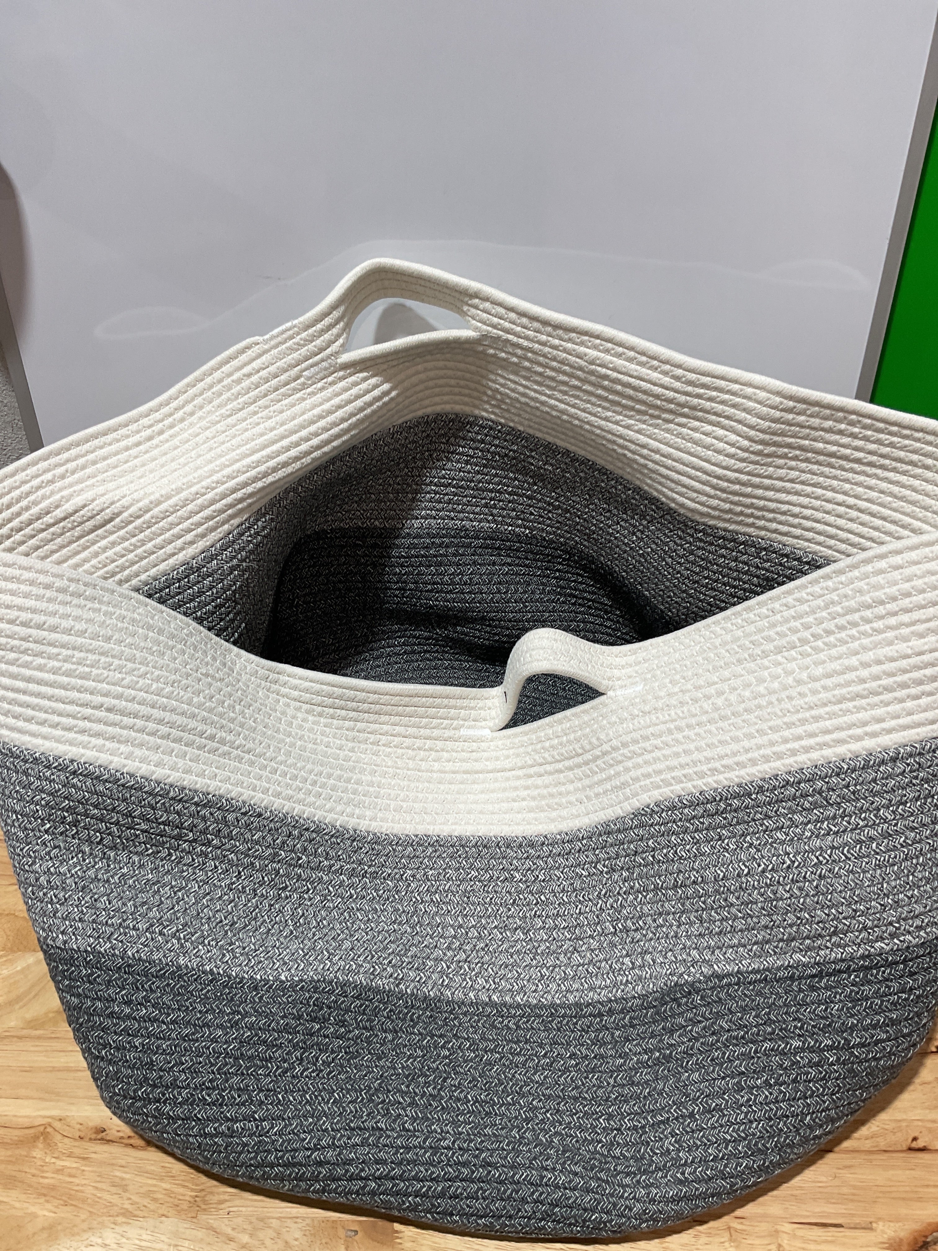 Canasta Grande OIAHOMY 105L para Mantas y Ropa - Gris Degradado