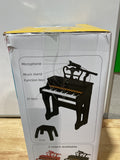 Piano Teclado Infantil Meideh 37 Teclas con Micrófono, Atril y Banqueta – Juguete Musical para Niños de 3 a 6 Años