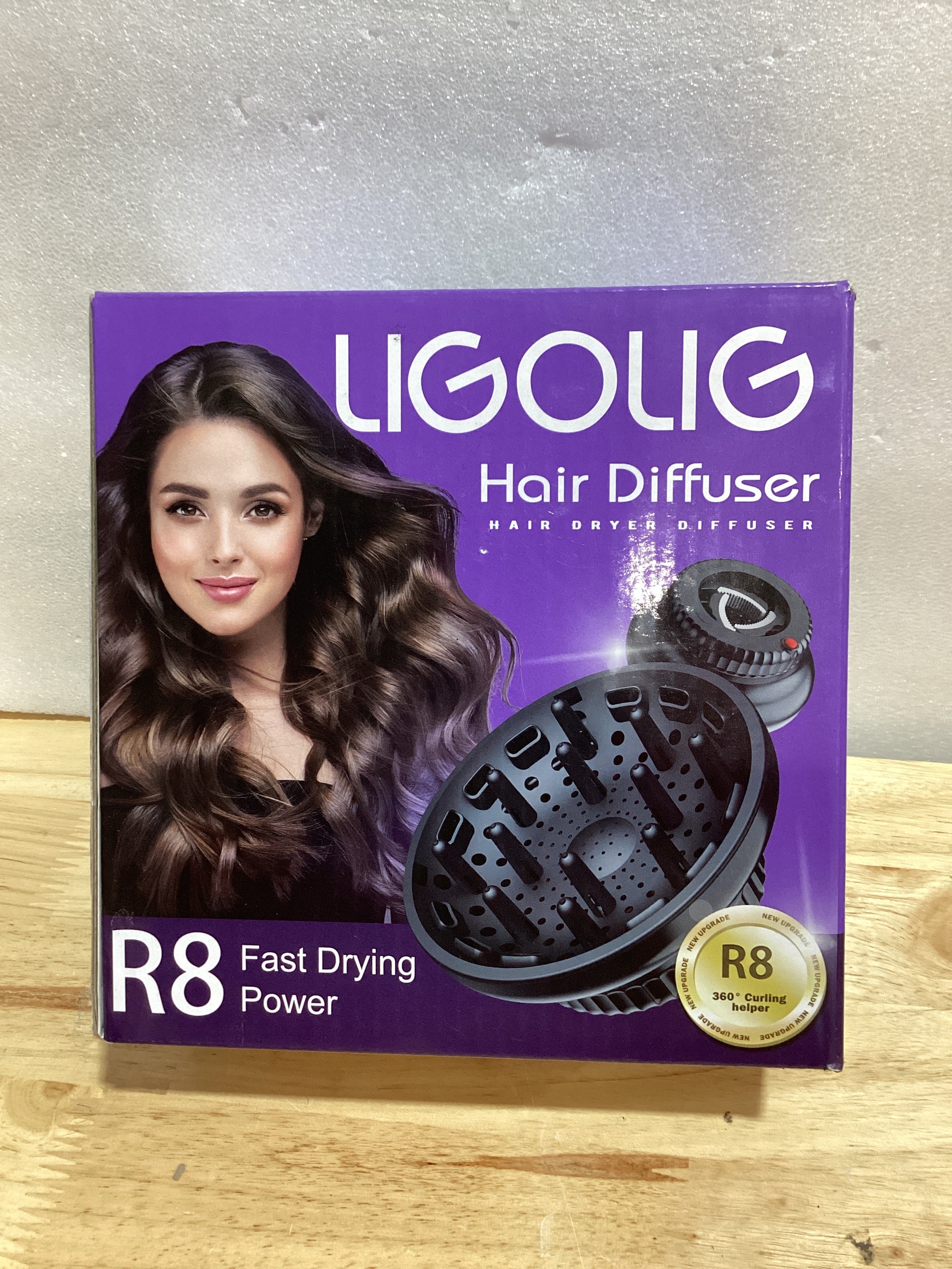 LIGOLIG Difusor de cabello, difusor universal para secador de pelo de 1.4 a 2.4 pulgadas, difusor de pelo para cabello rizado y cabello ondulado natural (negro)