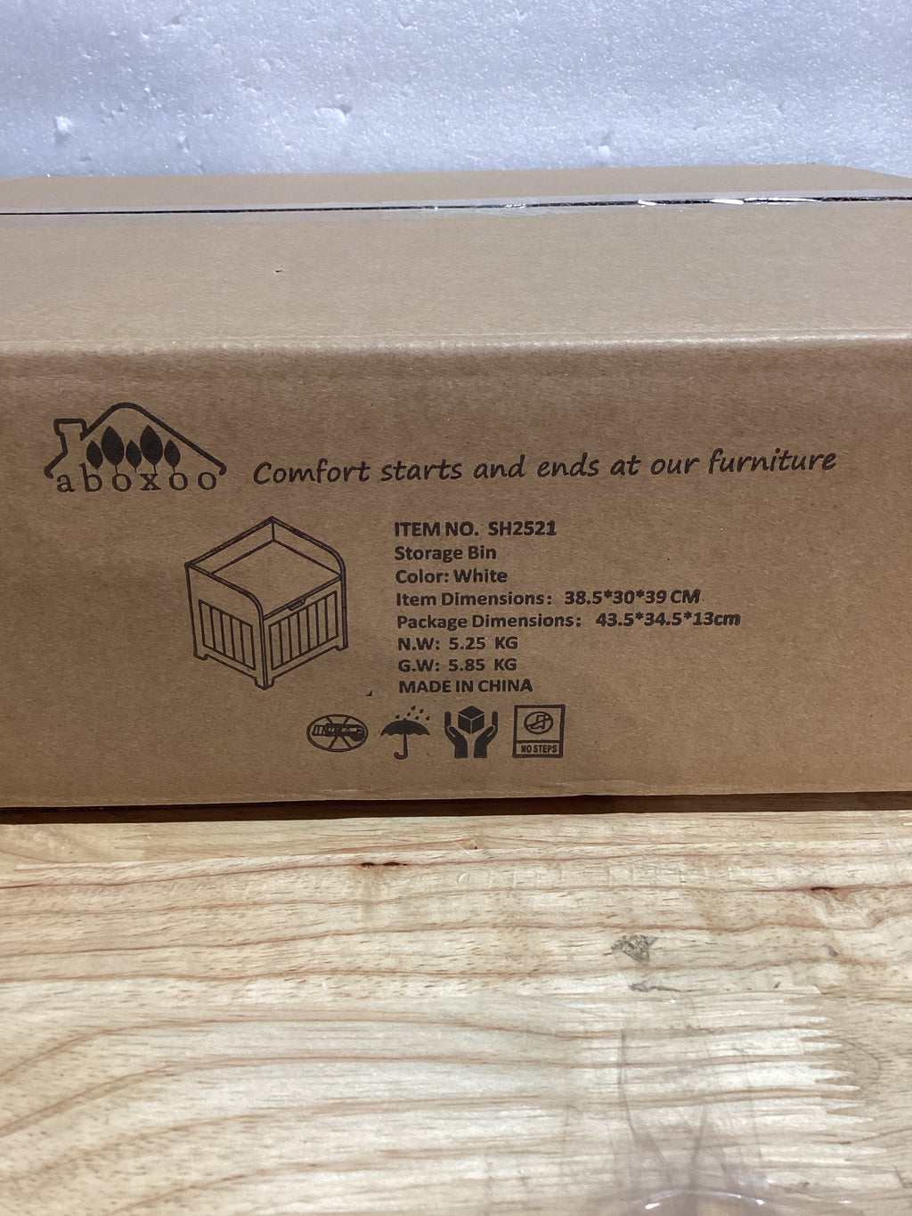 ABOXOO Aenuert Caja de almacenamiento de madera blanca, organizador de almacenamiento de cubo pequeño con puerta, moderno contenedor de almacenamiento para libros del hogar, ropa, plantas, mesa auxiliar cuadrada para sala de estar o dormitorio