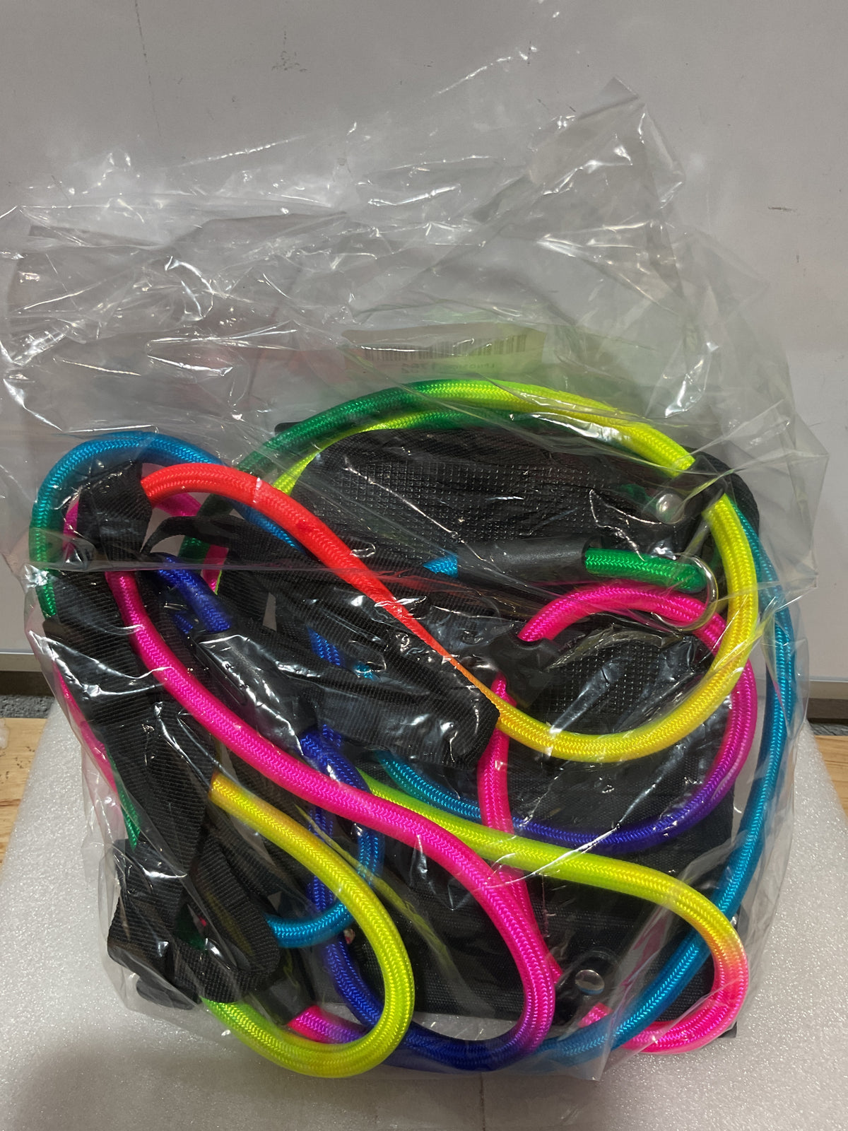 Correa Deslizante para Perros 5FT de Nylon — Sin Jalones, Entrenamiento y Control | Pack 3 Unidades (Arcoíris)