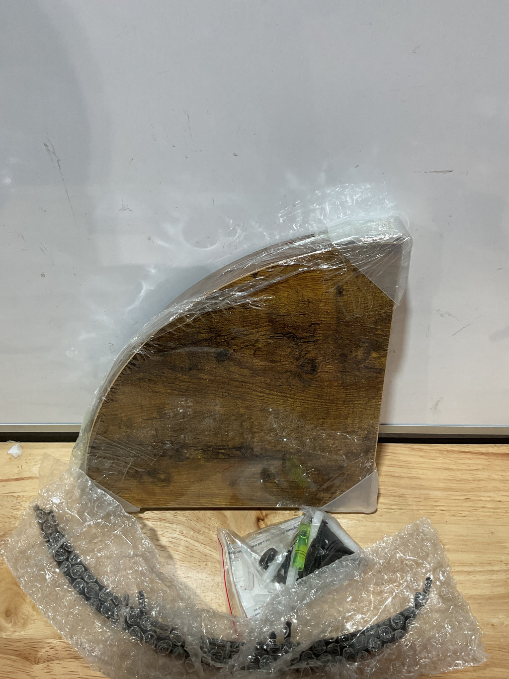Set de 3 Repisas Esquineras Flotantes HORLIMER — Madera Rústica para Pared