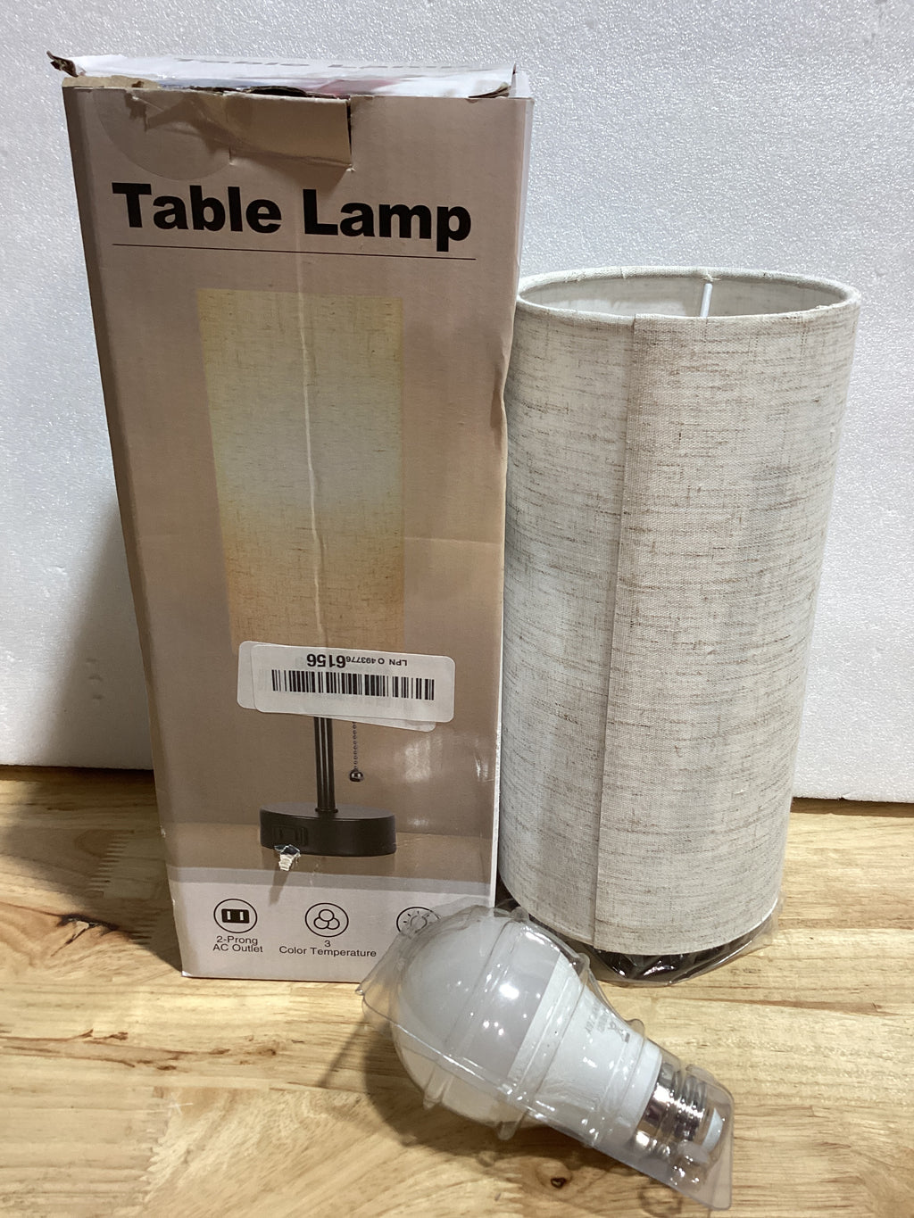 Lámpara de mesa para mesita de noche, táctil de alta sensibilidad, lámpara de noche regulable de 3 niveles con salida de CA | USB | y USB-C, lámpara de noche ideal para dormitorio, lectura, sala de estar (madera y madera)