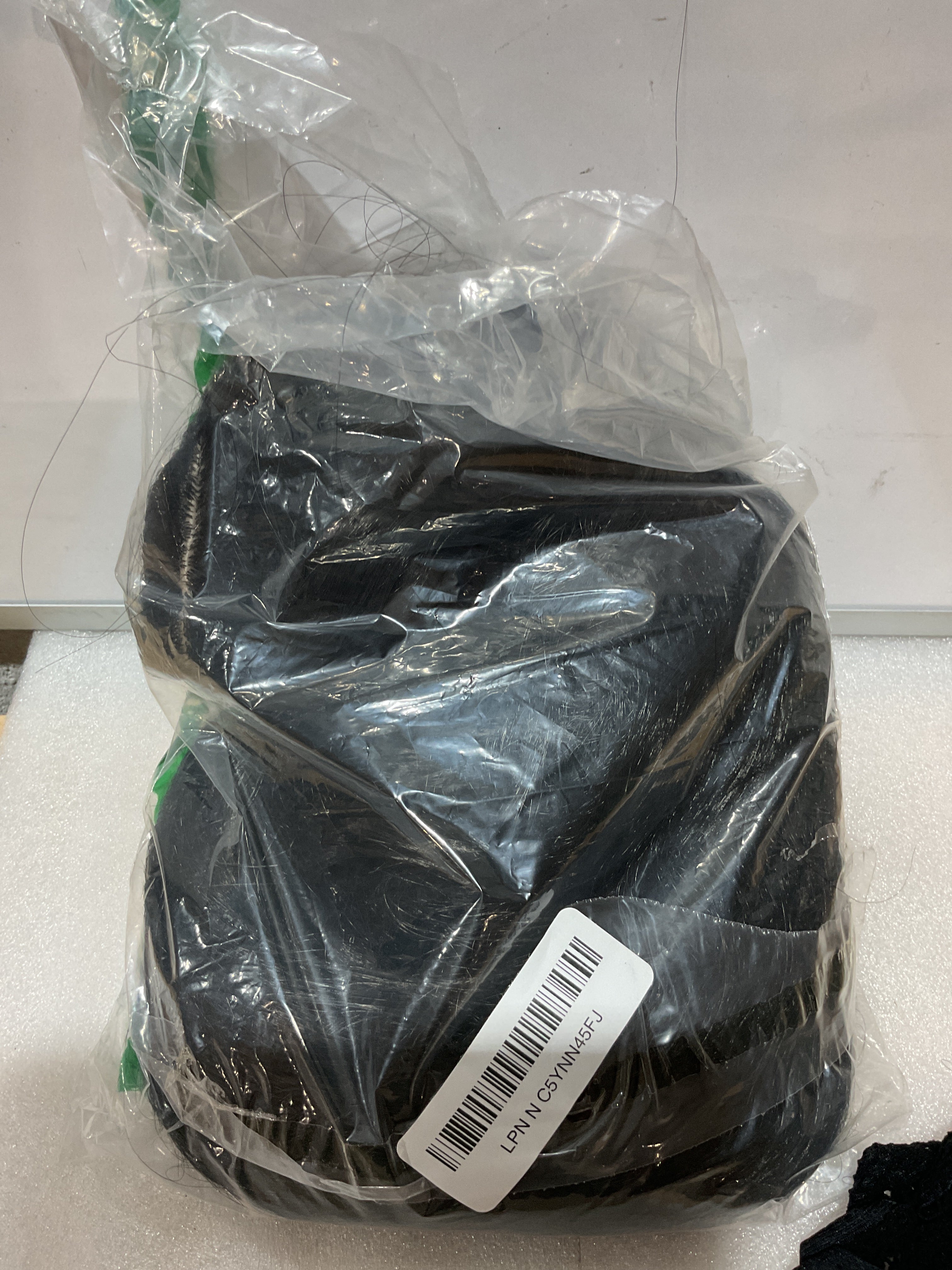 Peluca Sintética AGPTEK Negra 100 cm Lisa con Raya al Medio – Cosplay, Anime, Fiestas y Uso Diario