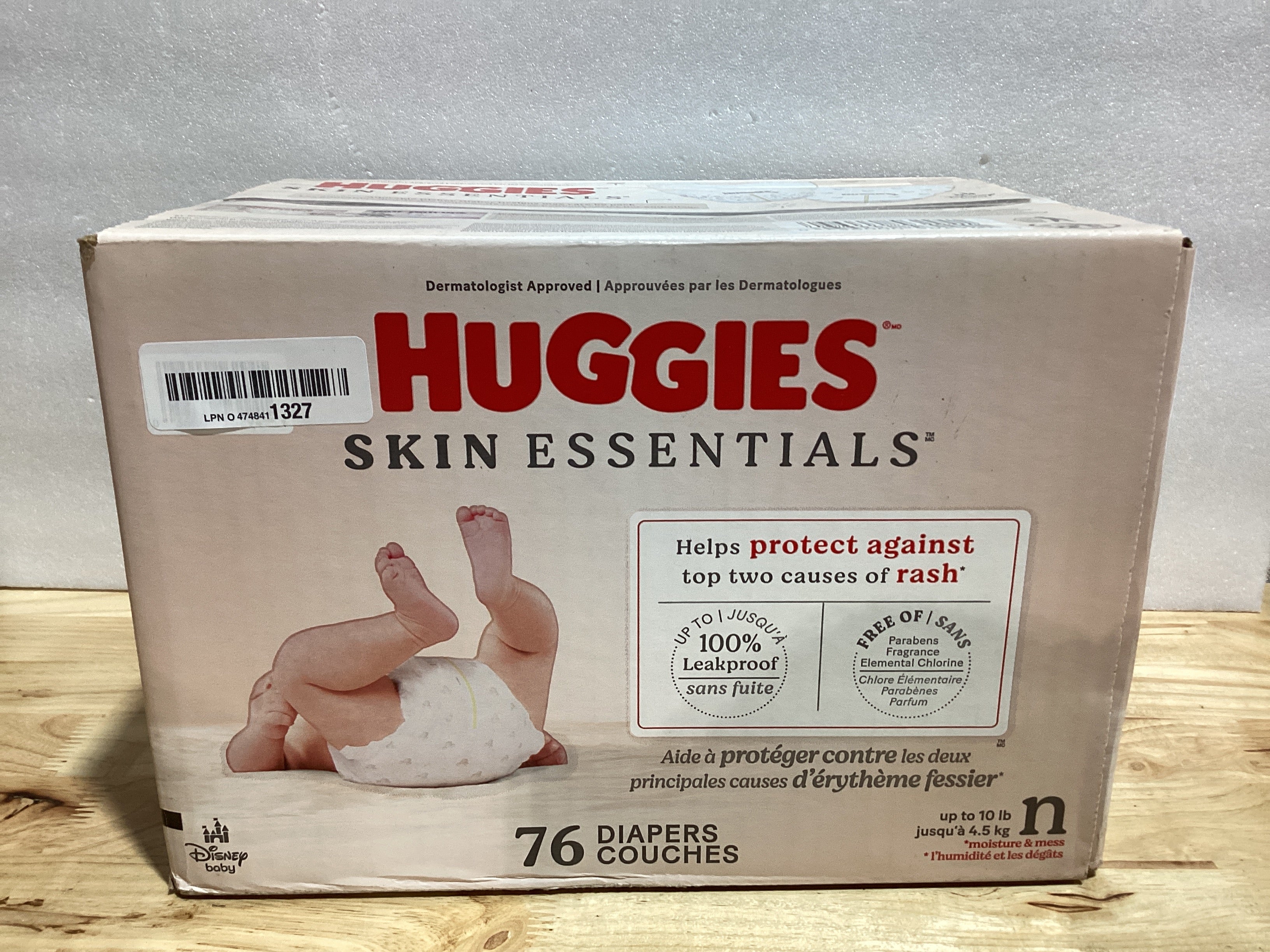 Pañales Huggies Skin Essentials Talla Recién Nacido – Suaves y Seguros para la Piel del Bebé, Paquete de 76 Unidades