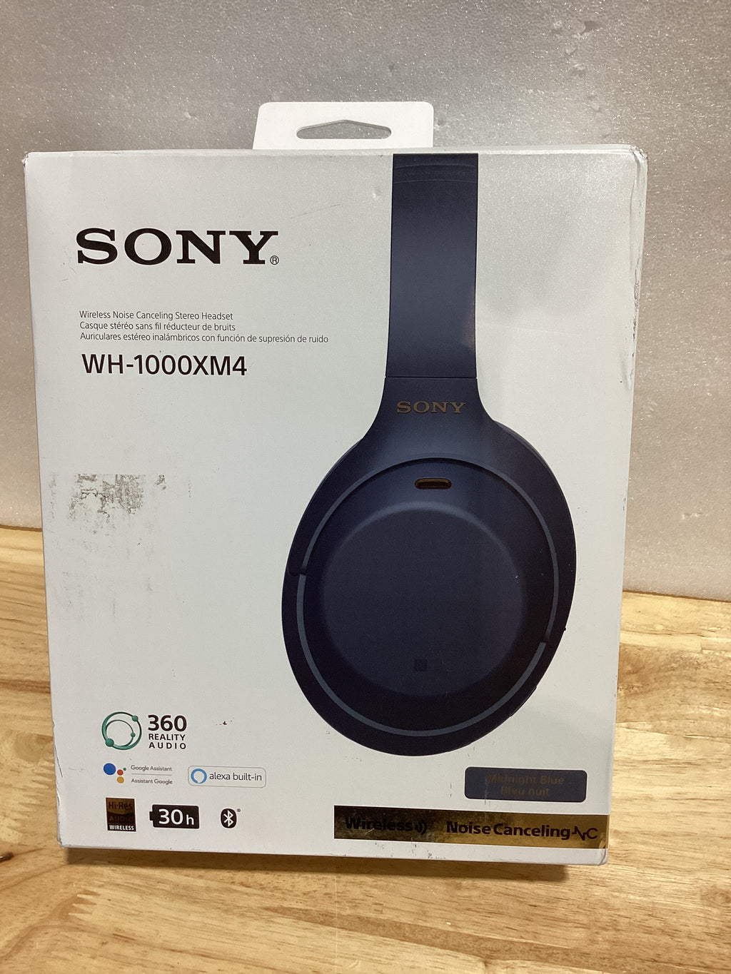 ⚠️IMPORTANTE: El BT sirve hasta escanear el código QR - Audífonos Inalámbricos Sony WH-1000XM4 con Cancelación de Ruido Premium – Micrófono, Control de Voz Alexa, Azul Medianoche