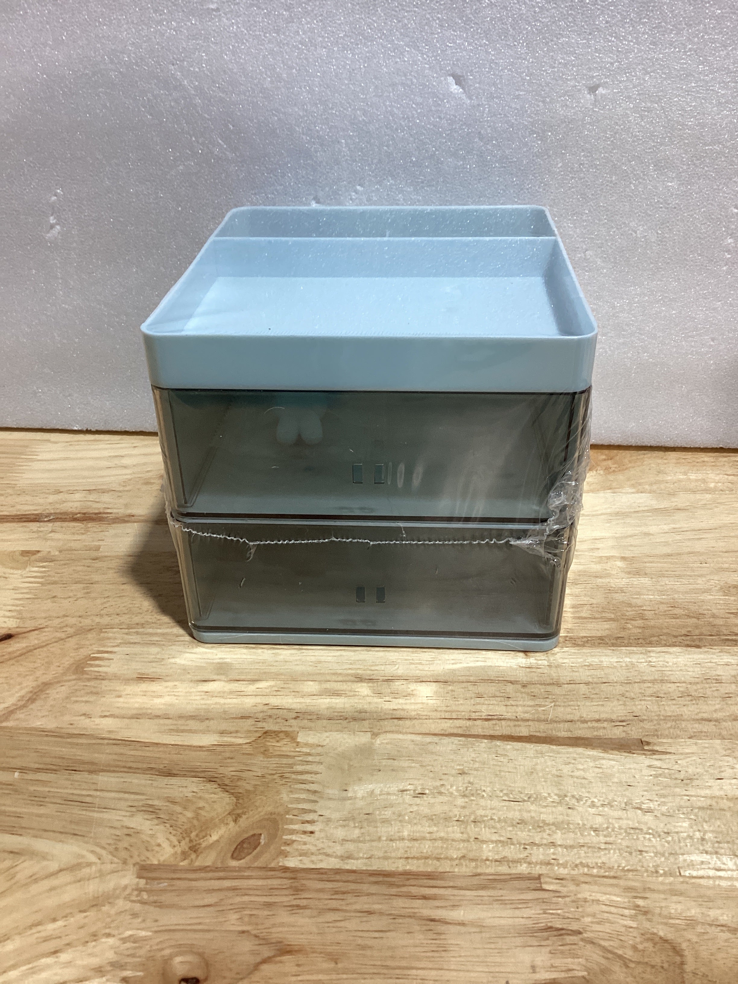 LETURE Organizador Pequeño de Escritorio con Cajón, Caja de Almacenamiento de Escritorio de Oficina, Caja de Almacenamiento para Tarjetas de Negocios/Bolígrafo/Lápiz/Teléfono Móvil/Artículos.