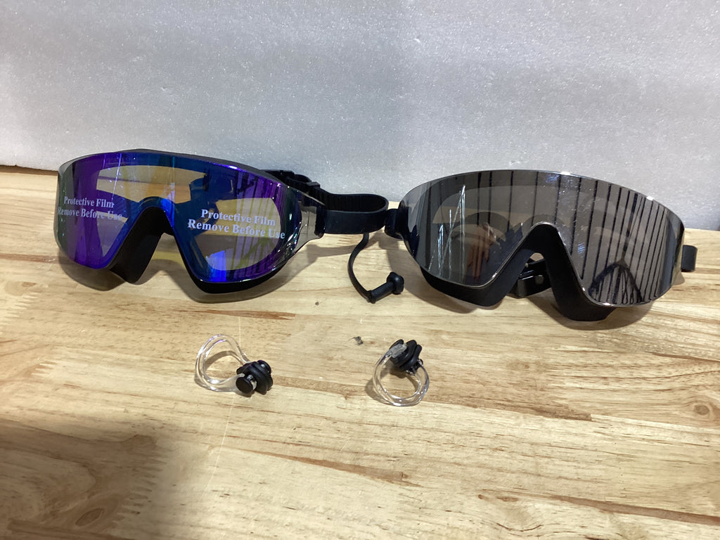 Gafas de natación Zoomsnail, gafas de natación sin montura de amplio campo de visión, antivaho, anti-UV, sin fugas, para piscina, para hombres, mujeres y adultos.