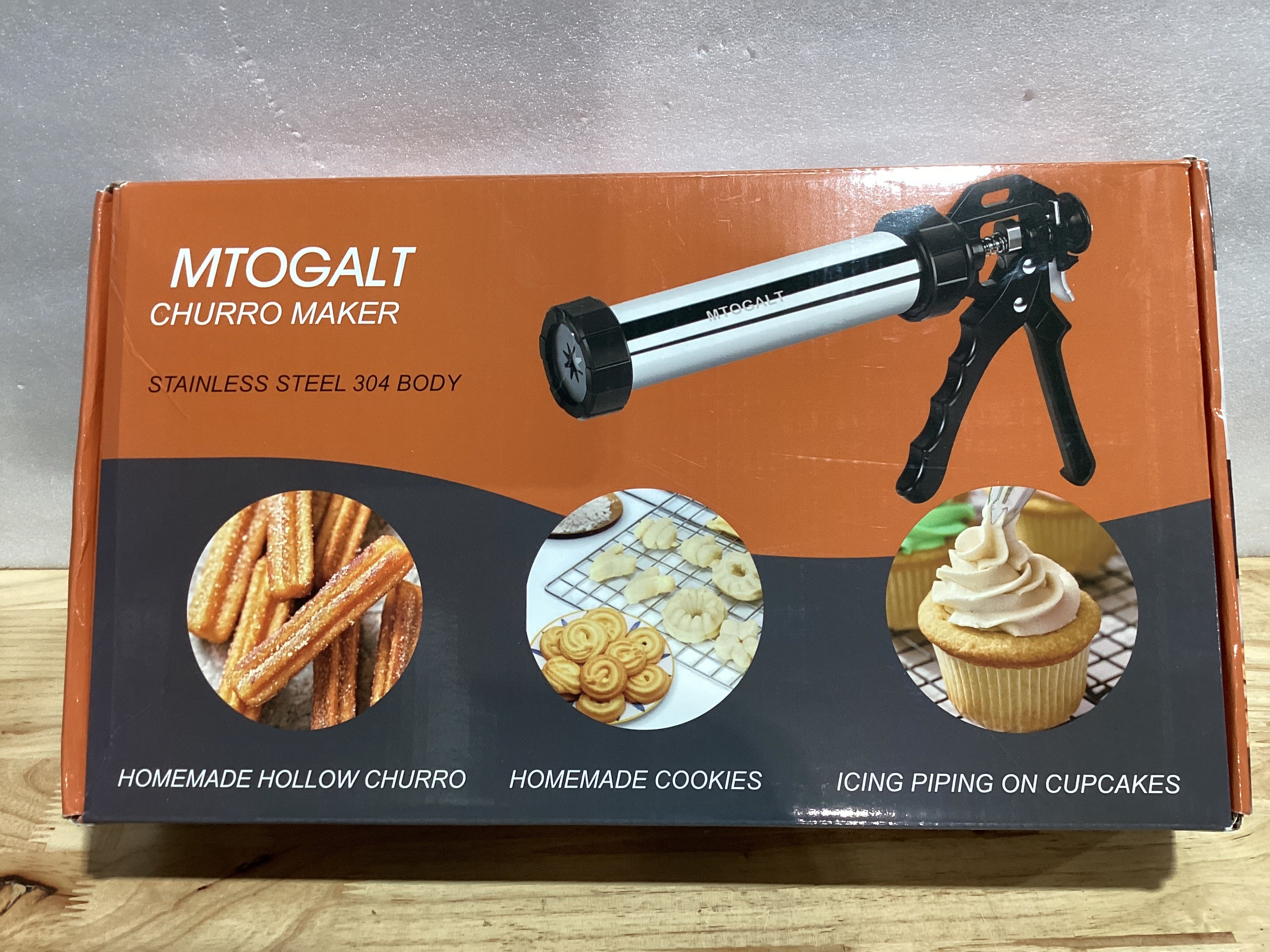 Kit Máquina para Hacer Churros de Acero Inoxidable – Set 21 Piezas con Manga Pastelera, Relleno, 6 Boquillas, 9 Discos y 2 Brochas, Para Churros y Galletas