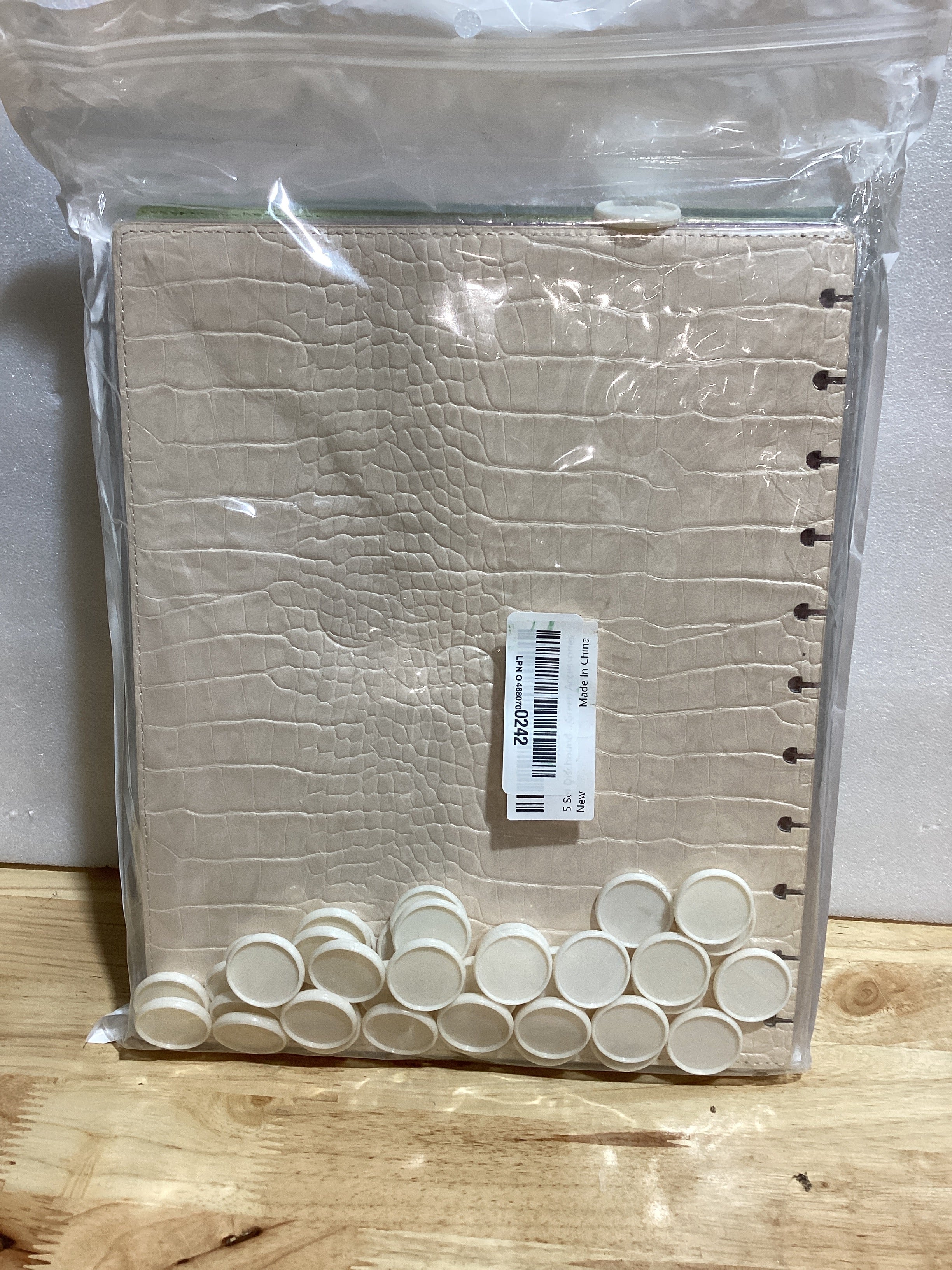Cubierta para Cuaderno Discbound de Cuero PU 8.5x11" — Set con 11 Discos Expansibles, Tamaño Carta, Multicolor