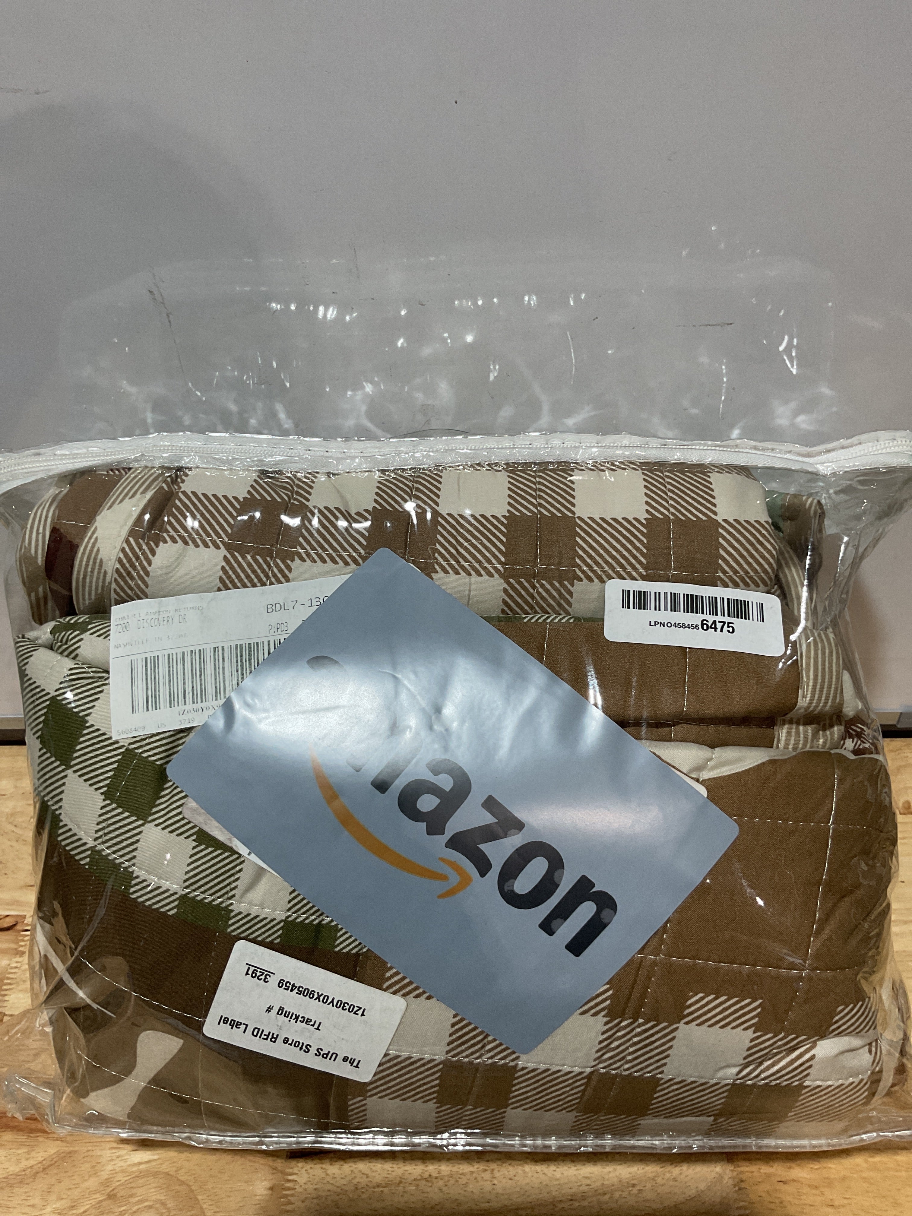 Set de Quilt King Great Bay Home Cabaña Rústica Reversible - Verde/Café