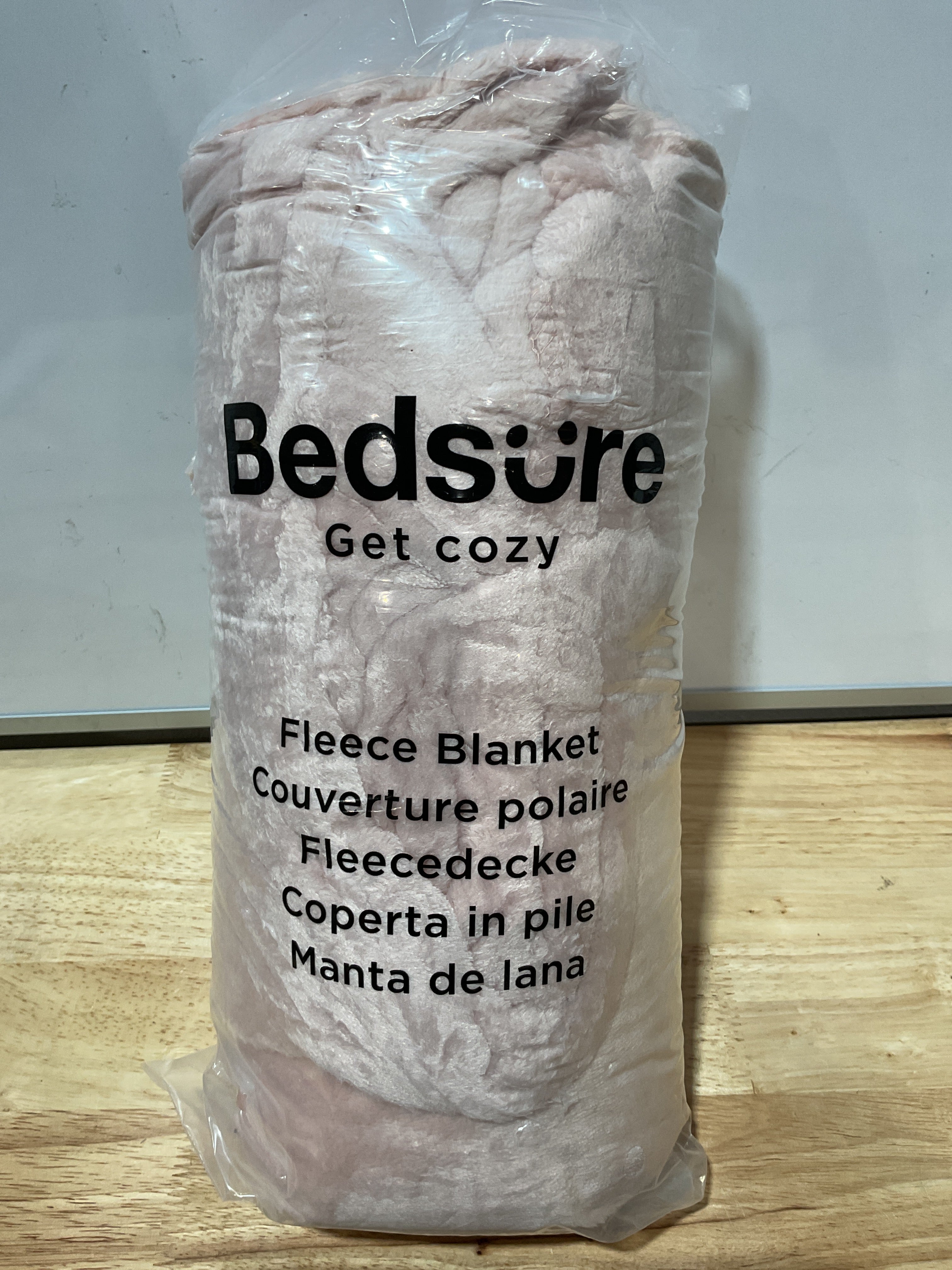 Cobija Polar Bedsure GentleSoft 300GSM – Tamaño Twin, Rosa Polvos | Suave, Ligera y Cálida