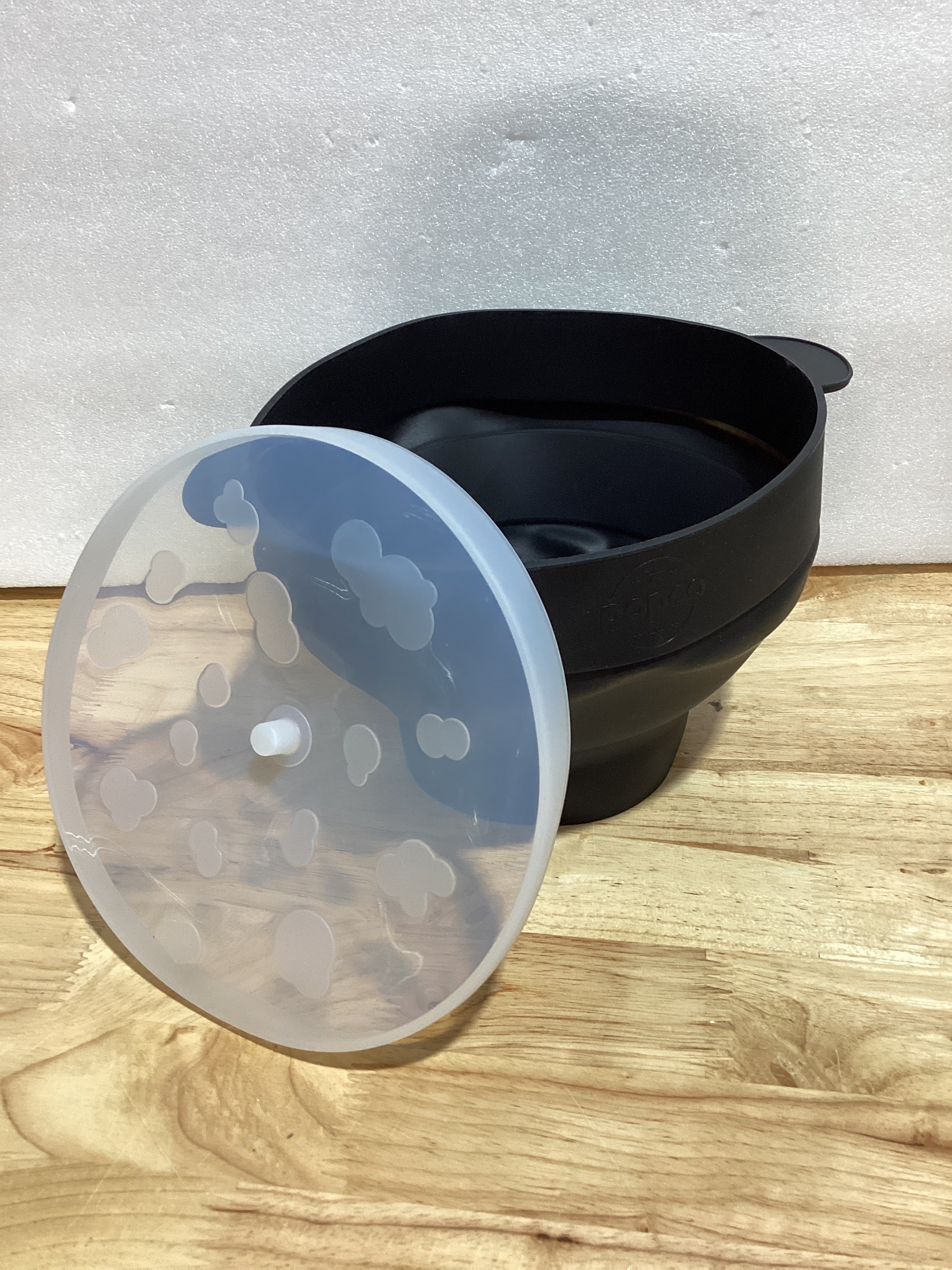 MAIXONIC Palomera para Microondas de Silicona,Sin Aceite,Rápida Preparación,15 Tazas de Maíz Palomero,Palomitas Saludables (Negro)