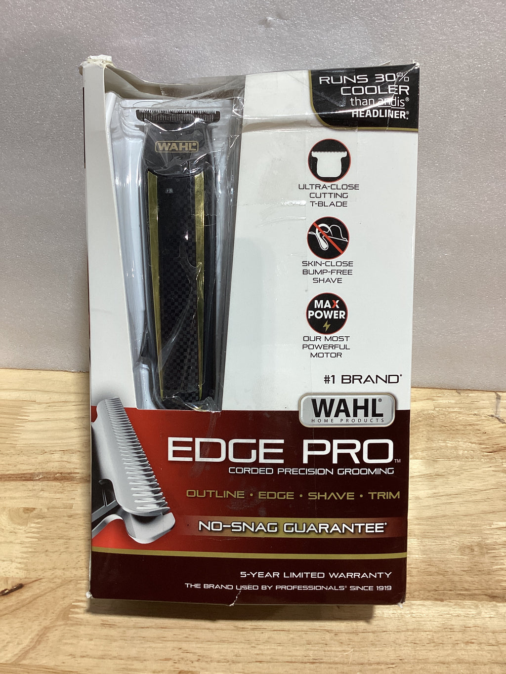Wahl Edge Pro Bump Free Corded Beard Trimmer & Grooming Kit – Model 9686-300