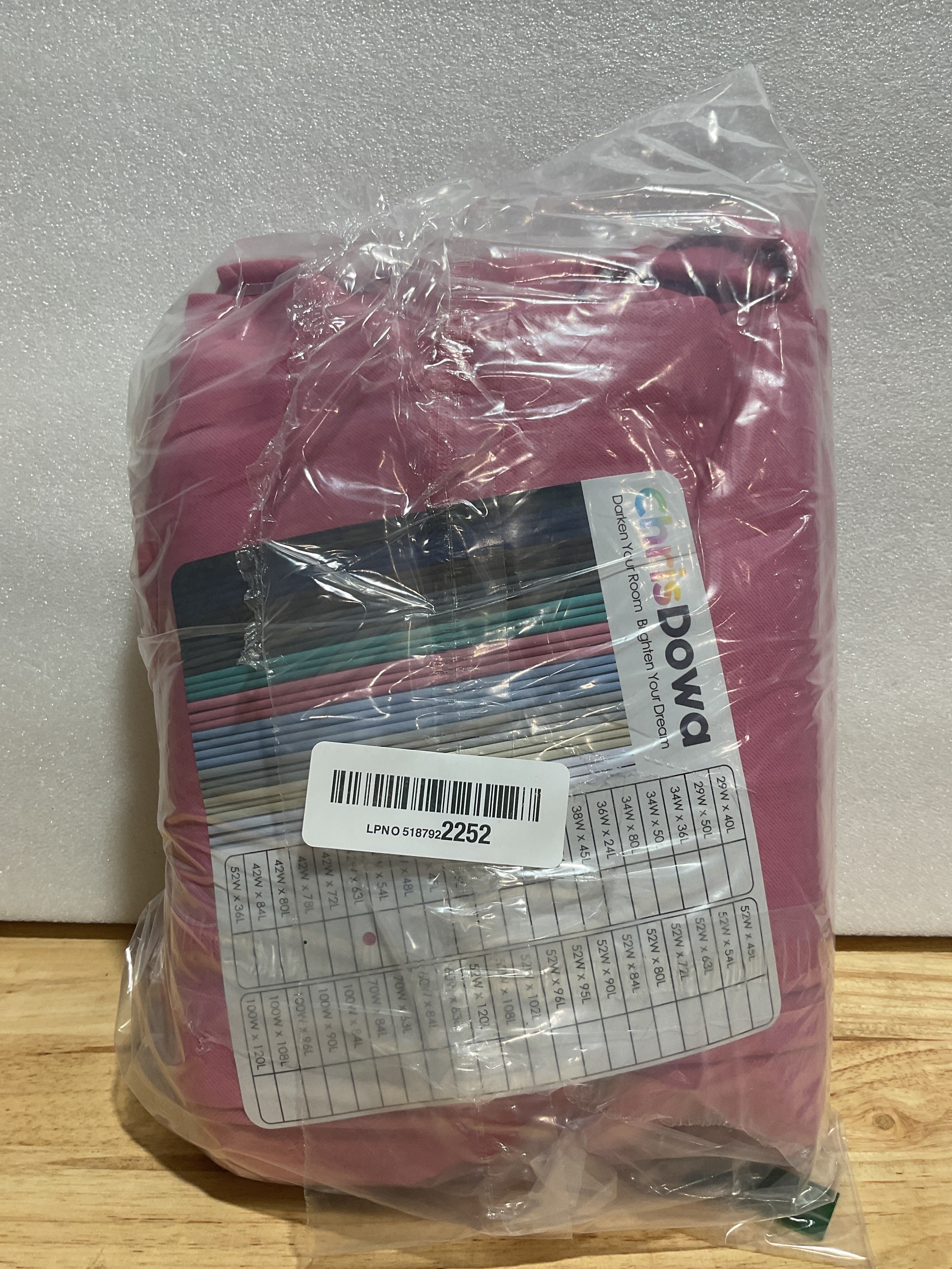 Cortinas Blackout ChrisDowa con Ojales – Set 2 Paneles Rosa 42x63 | Lulada
