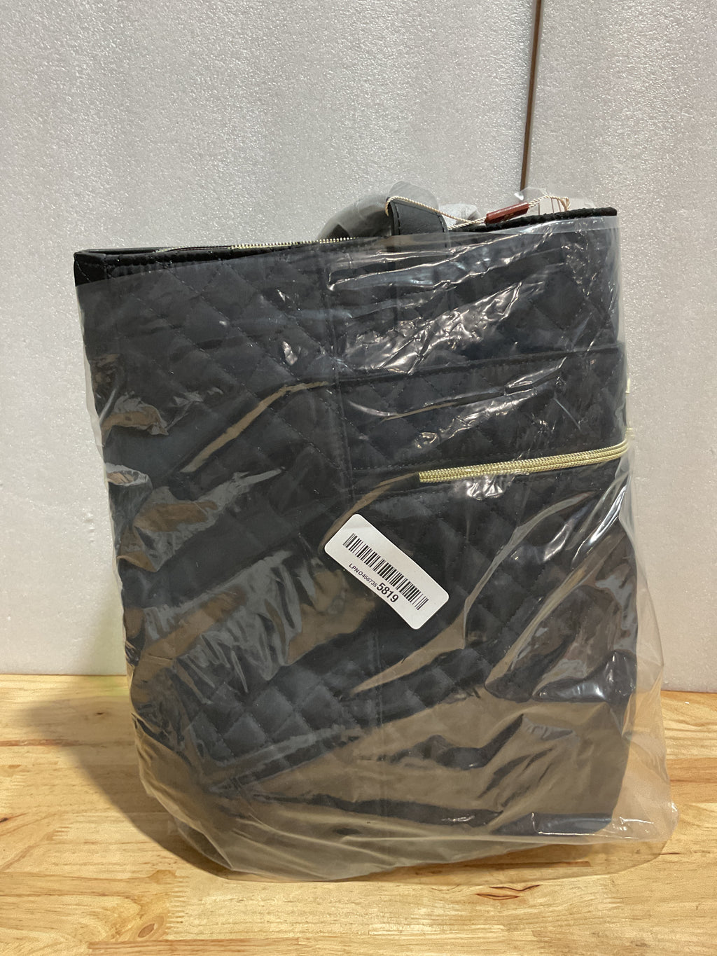Bolso para Laptop LOVEVOOK 17" Mujer – Tote Acolchado Diamante con Cartera, Negro