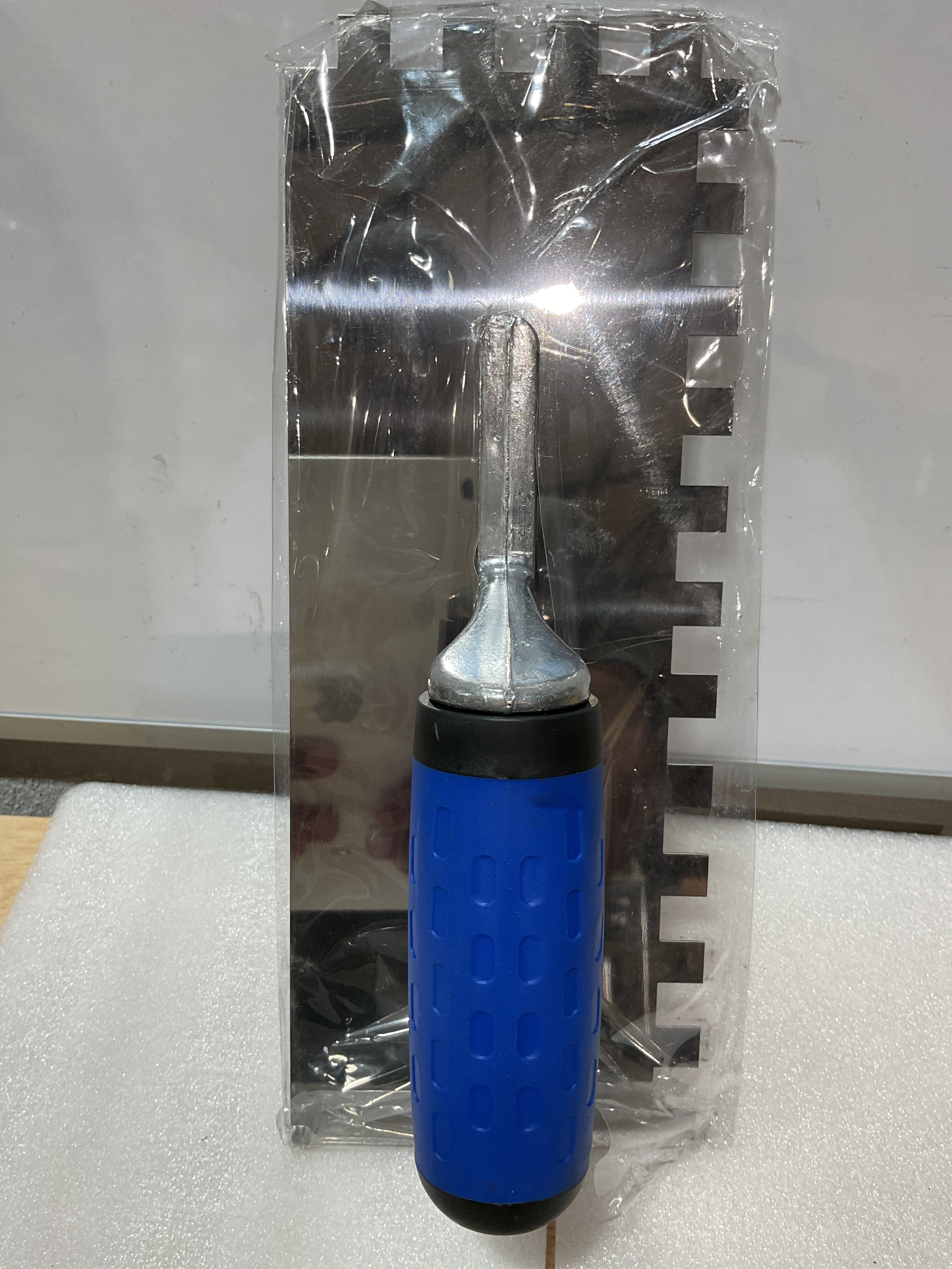 Paleta para azulejos de 0.4 x 0.4 pulgadas | La mejor paleta de muescas cuadradas de acero inoxidable | Herramienta de alisado dentado.