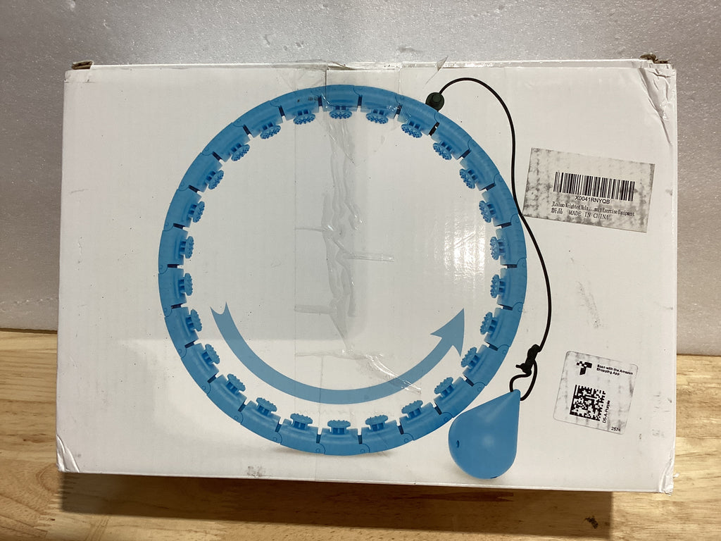Aro de hula-hula con peso JLoibao con 26 eslabones (56 pulgadas) para adultos que desean perder peso, aro de fitness Infinity de talla grande, equipo de ejercicio inteligente para mujeres.