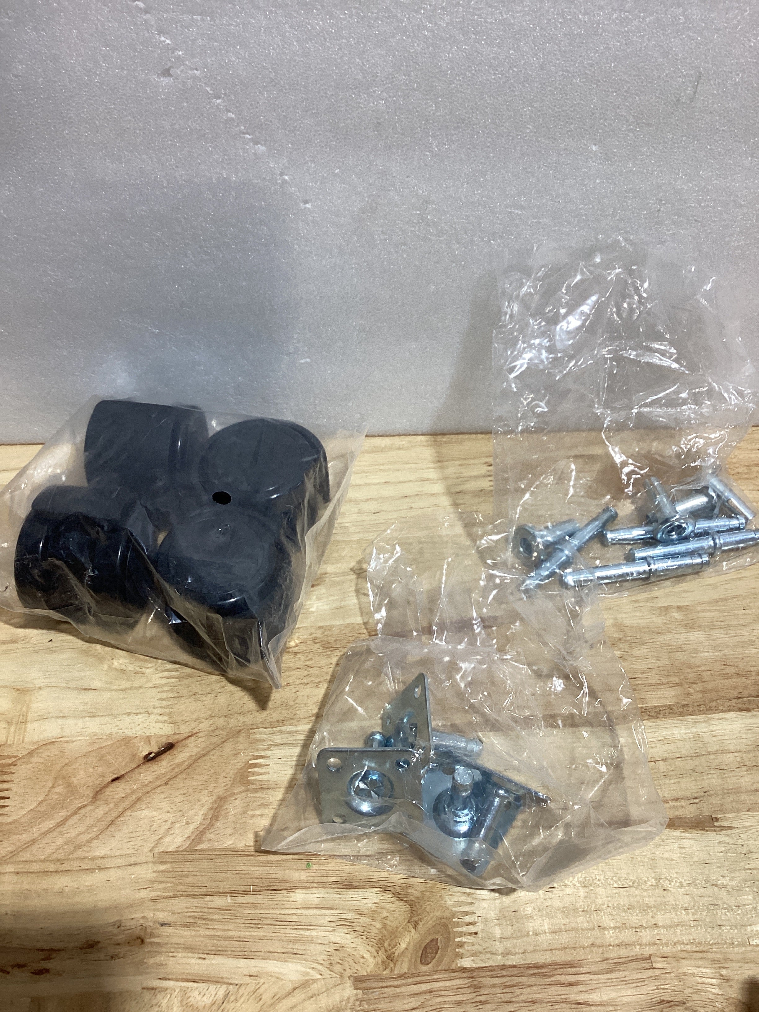 Aexit Ruedas para silla de oficina de 5/16 "x 5/8" vástago roscado de nailon de 2 pulgadas, ruedas giratorias de doble placa de ruedas 2 piezas