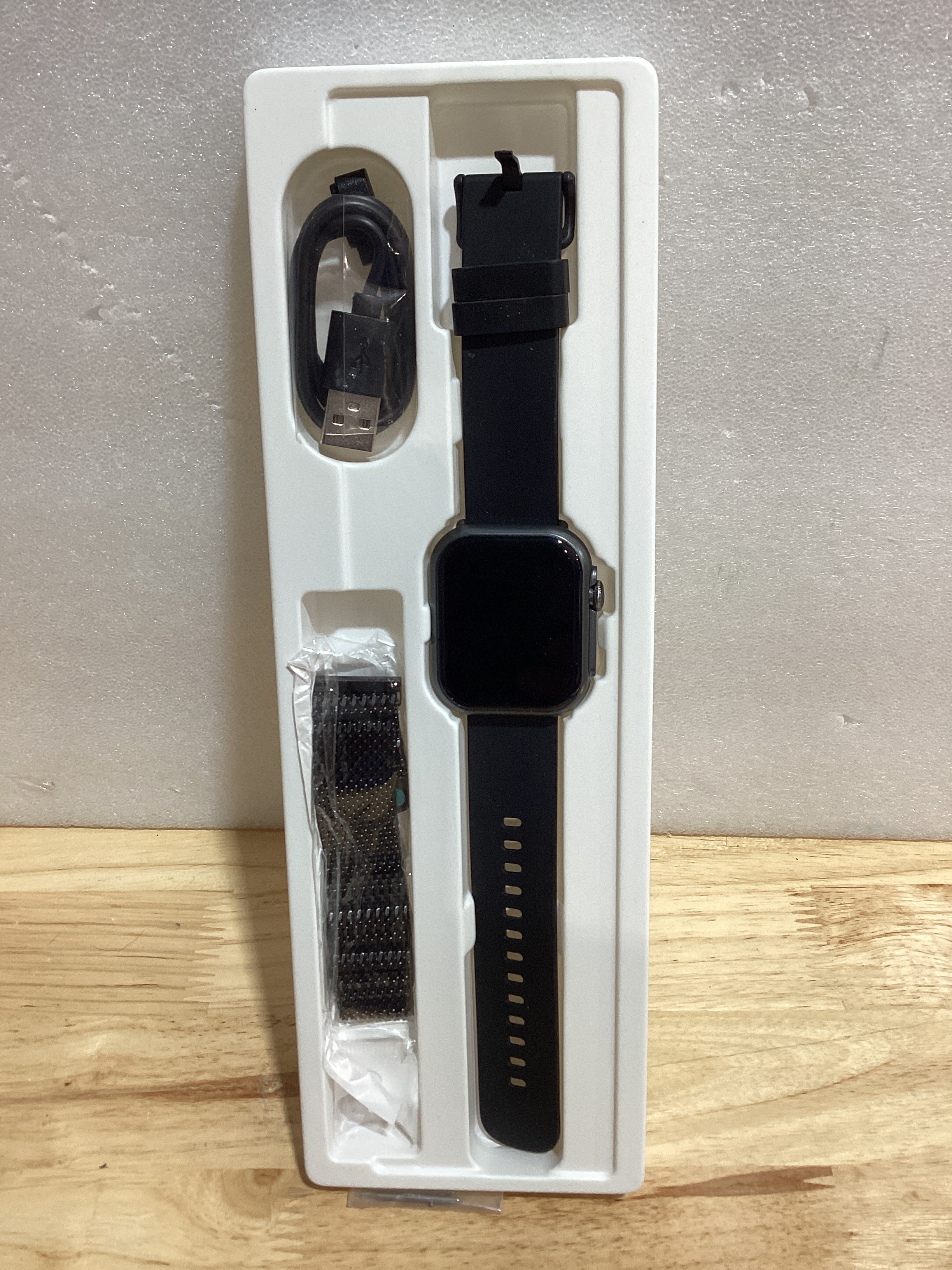 Smartwatch Fitness 1.85" – Llamadas, Monitor Cardíaco, SpO2, 120+ Deportes, IP68 | Negro