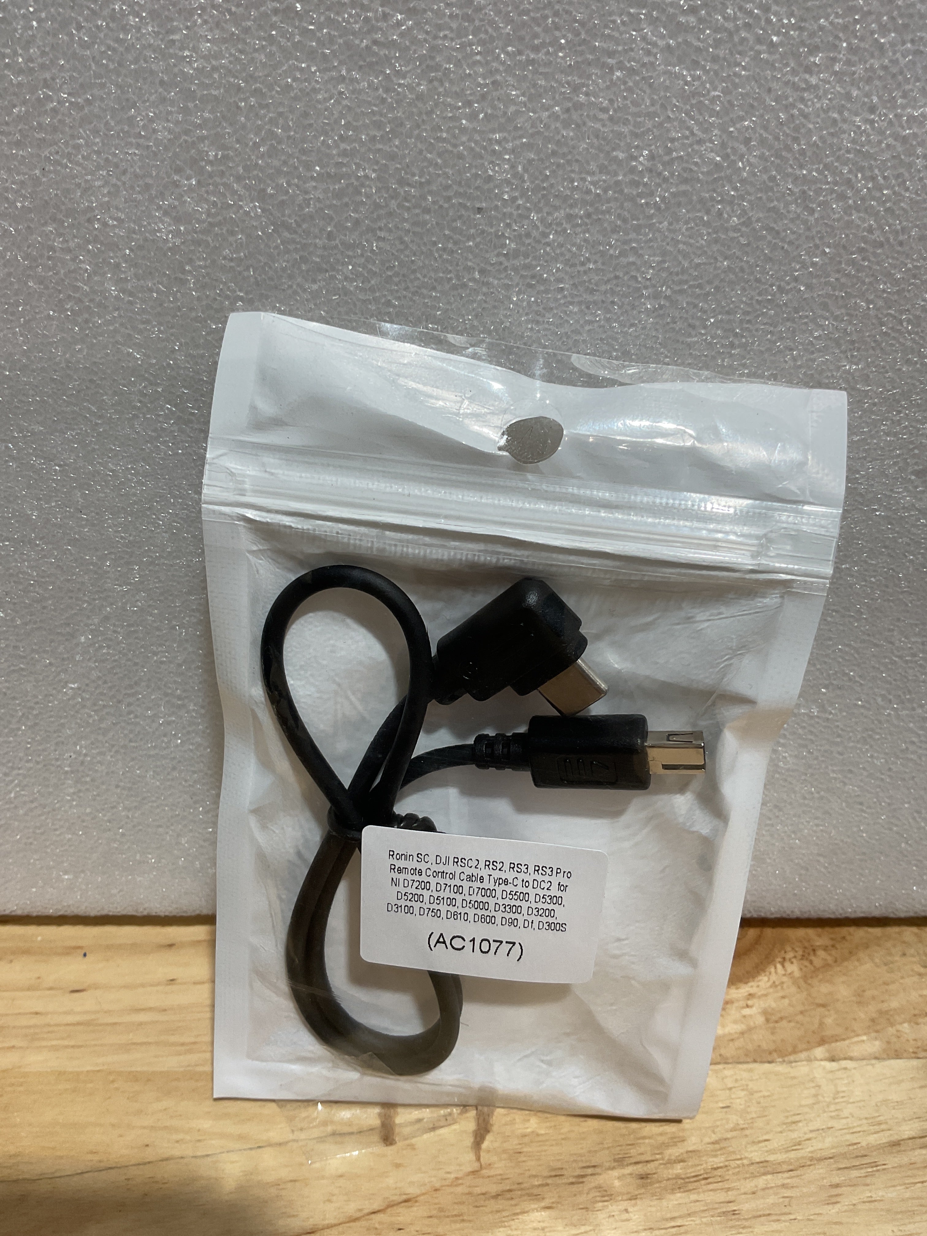 Cable de Control de Cámara LingoFoto para DJI Ronin SC/RSC2/RS2/RS3/RS3 Pro – Nikon (Type-C a DC2)