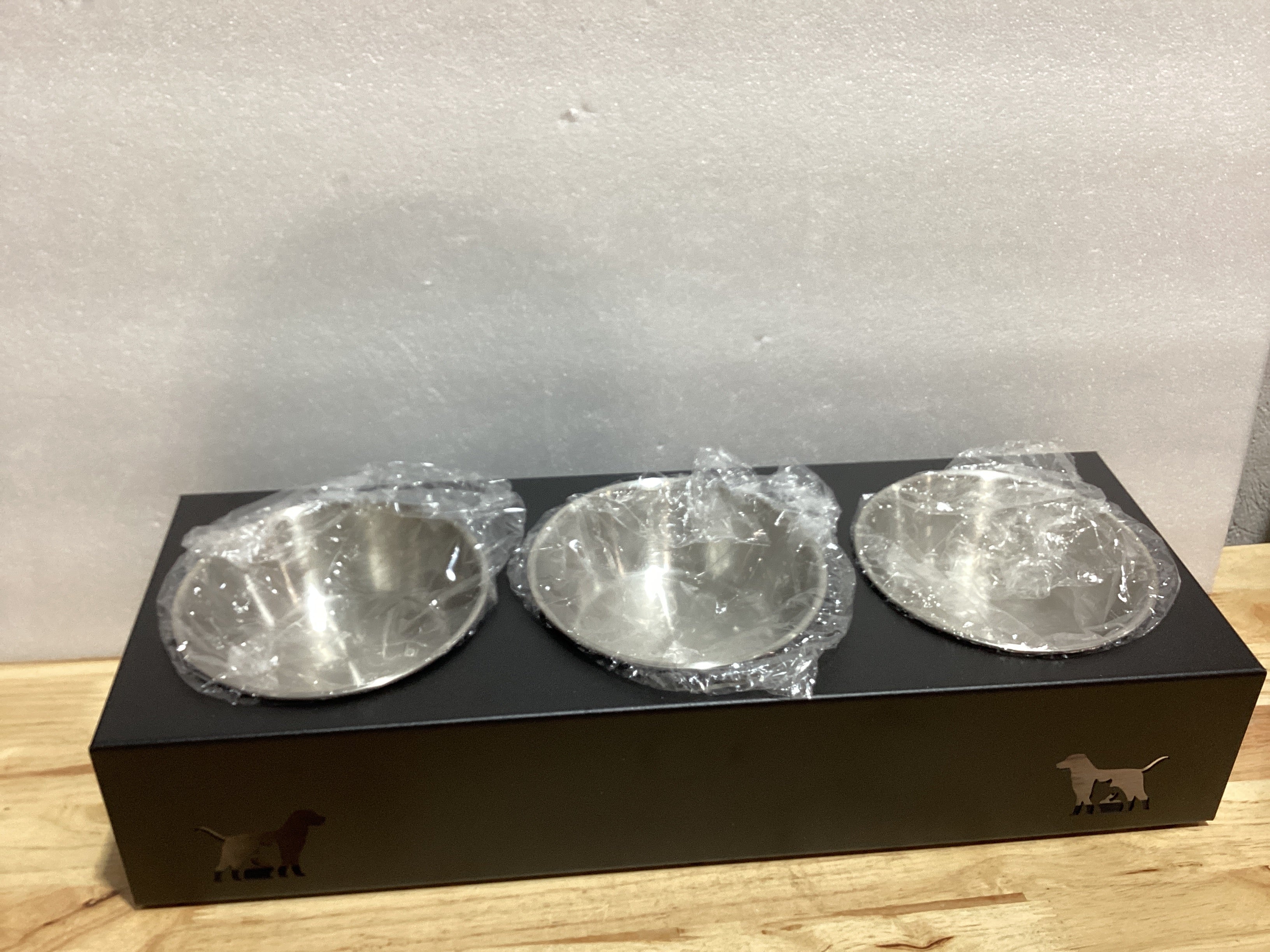 Comederos Elevados para Gatos con Base Antideslizante — Set 3 Tazones de Acero Inoxidable