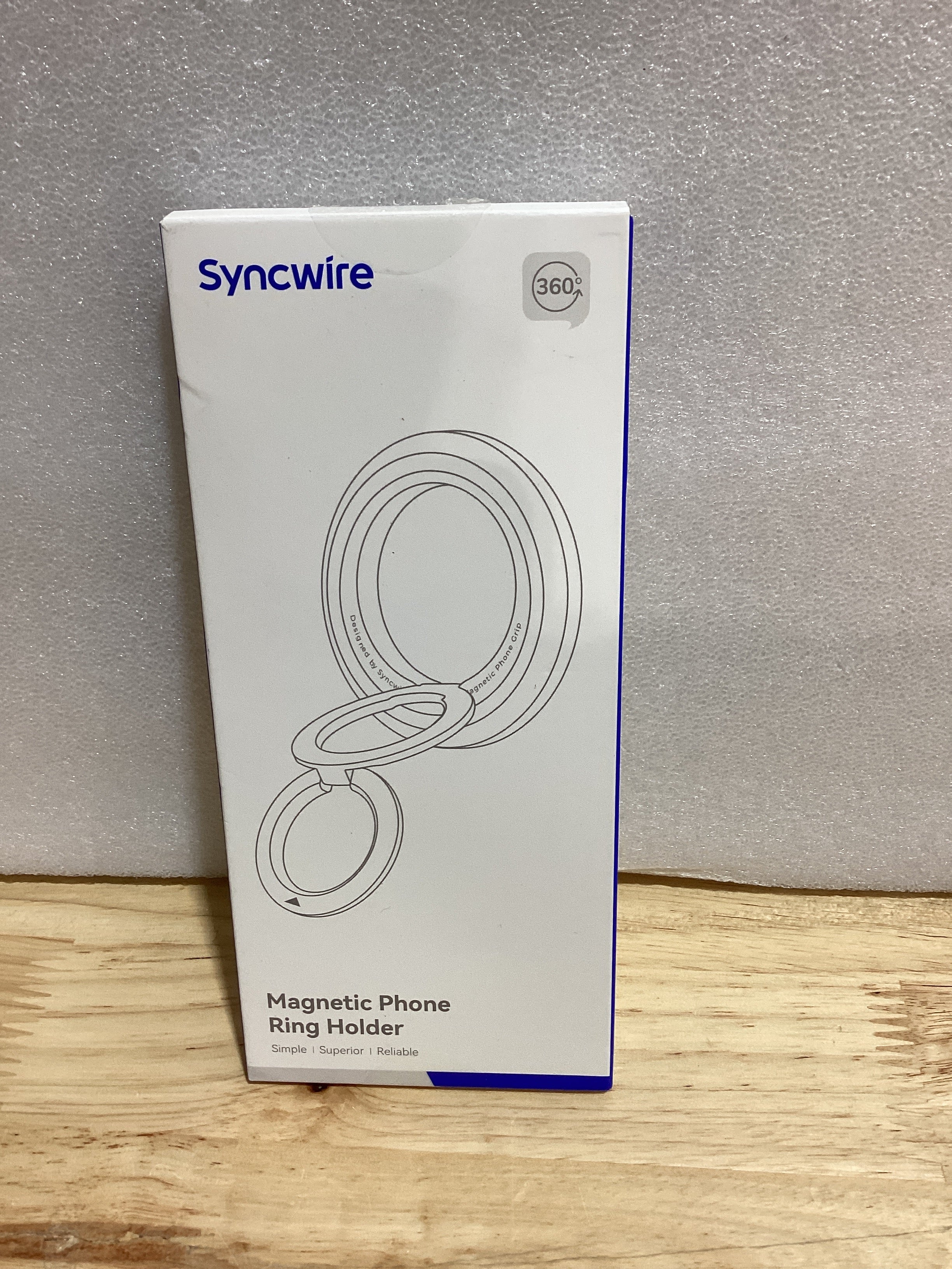 Soporte Anillo MagSafe SYNCWIRE — Grip Magnético 360° con Imanes Dobles para iPhone y Android