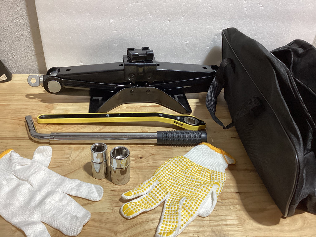Gato de Tijera para Automóvil | Kit de Cambio de Neumáticos con Llave de Tuercas | Emergencia Auto, SUV, MPV