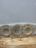 Set de 3 Espejos Redondos de Pared Estilo Sunburst - Decoración Hogar