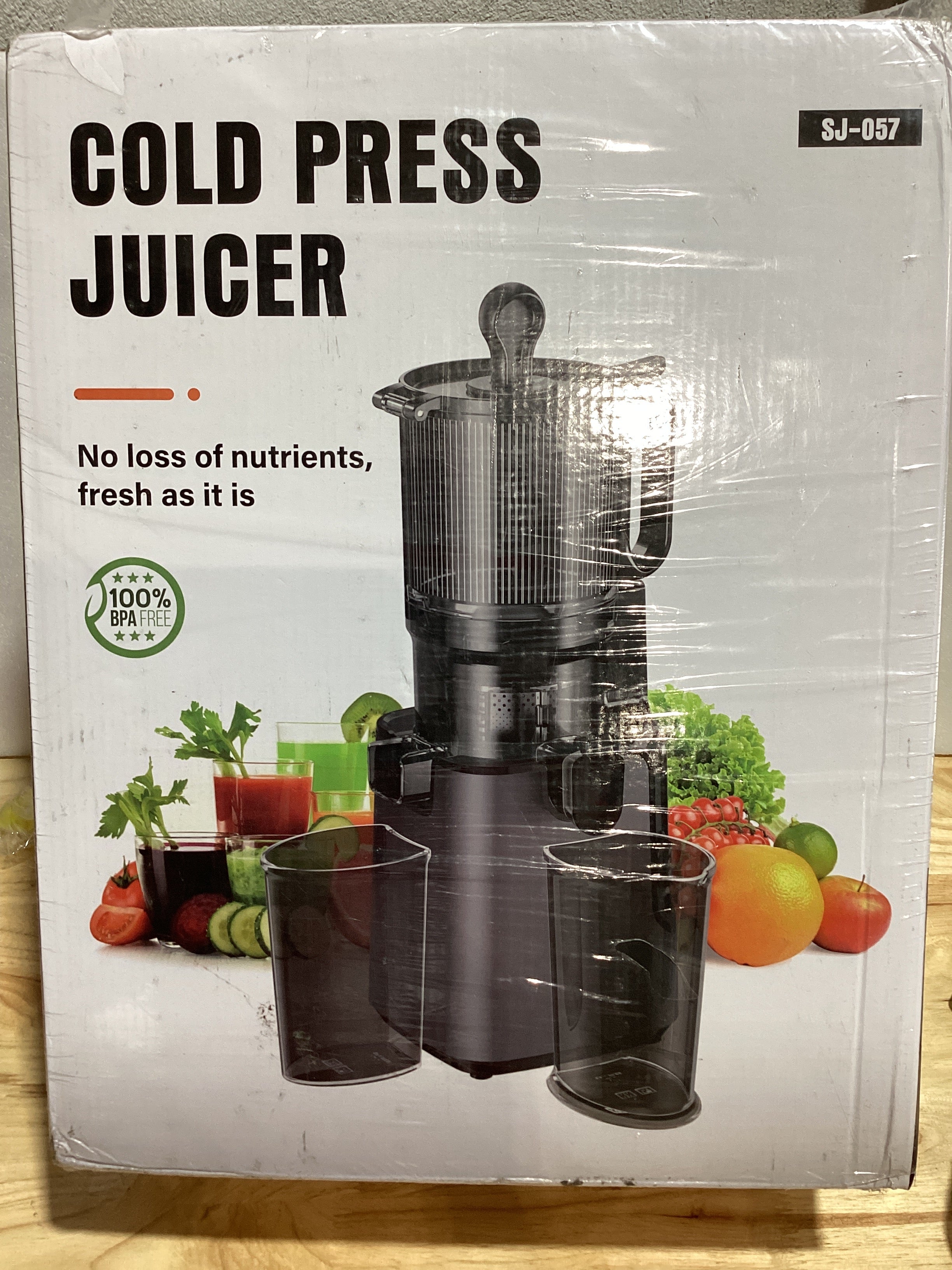 Extractor de Jugos Prensa Fría 400W | Masticación Lenta | Frutas y Verduras Enteras | Fácil Limpieza