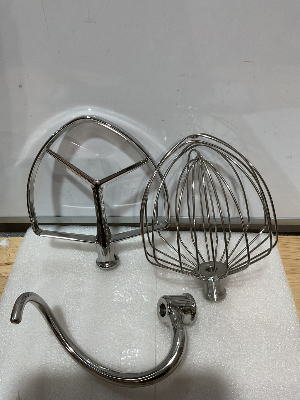 Accesorios de Acero Inoxidable para Batidora KitchenAid 7QT – Set de 3 Piezas (Paleta Plana, Gancho para Masa y Batidor de Alambre) | Apto para Lavavajillas