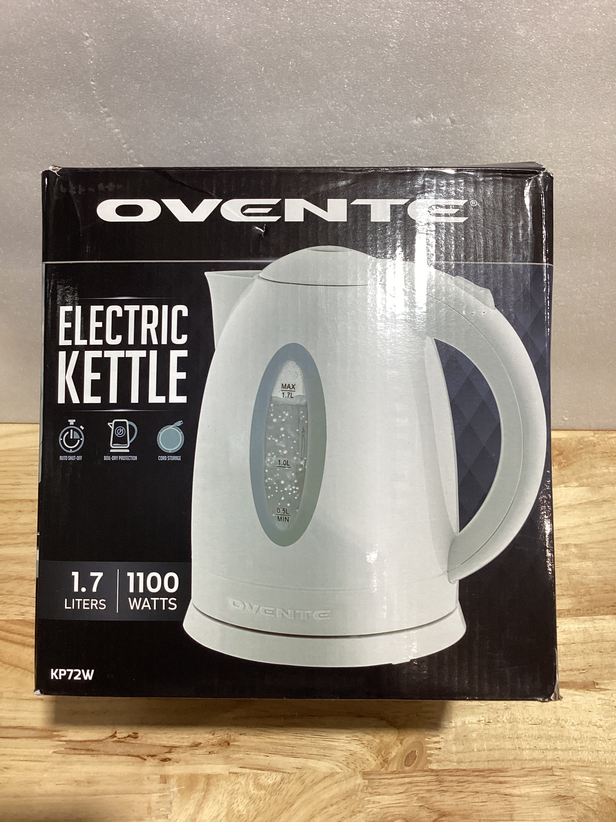 Hervidor Eléctrico OVENTE 1.7L – Café y Té, Apagado Automático, Libre de BPA (Presenta Uso, No Afecta Funcionalidad)