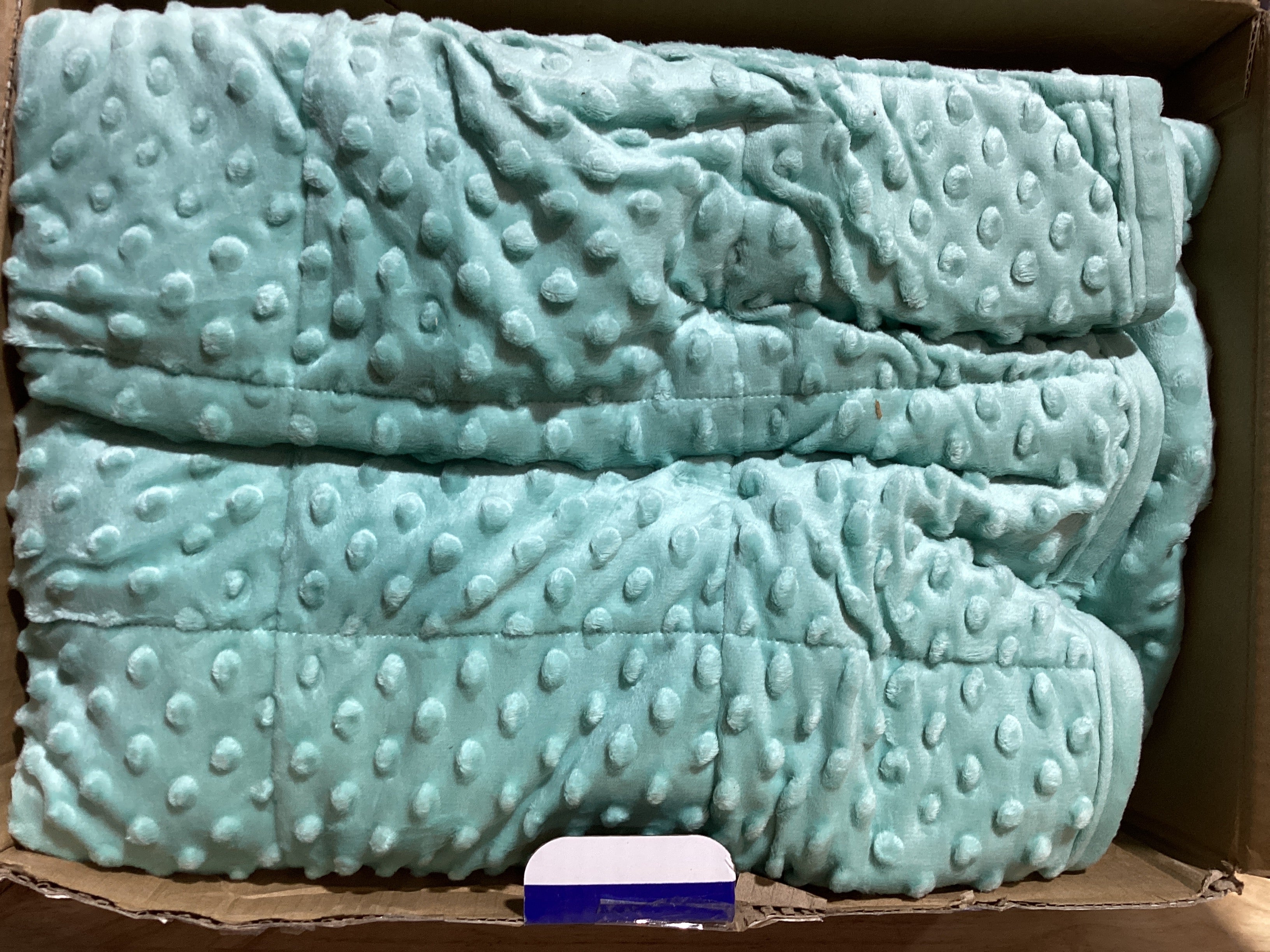 Cobija con Peso Alomidds Velvet de Lujo 12lbs — Terciopelo Suave y Transpirable con Perlas de Vidrio, Tamaño Twin 48"x72", Teal