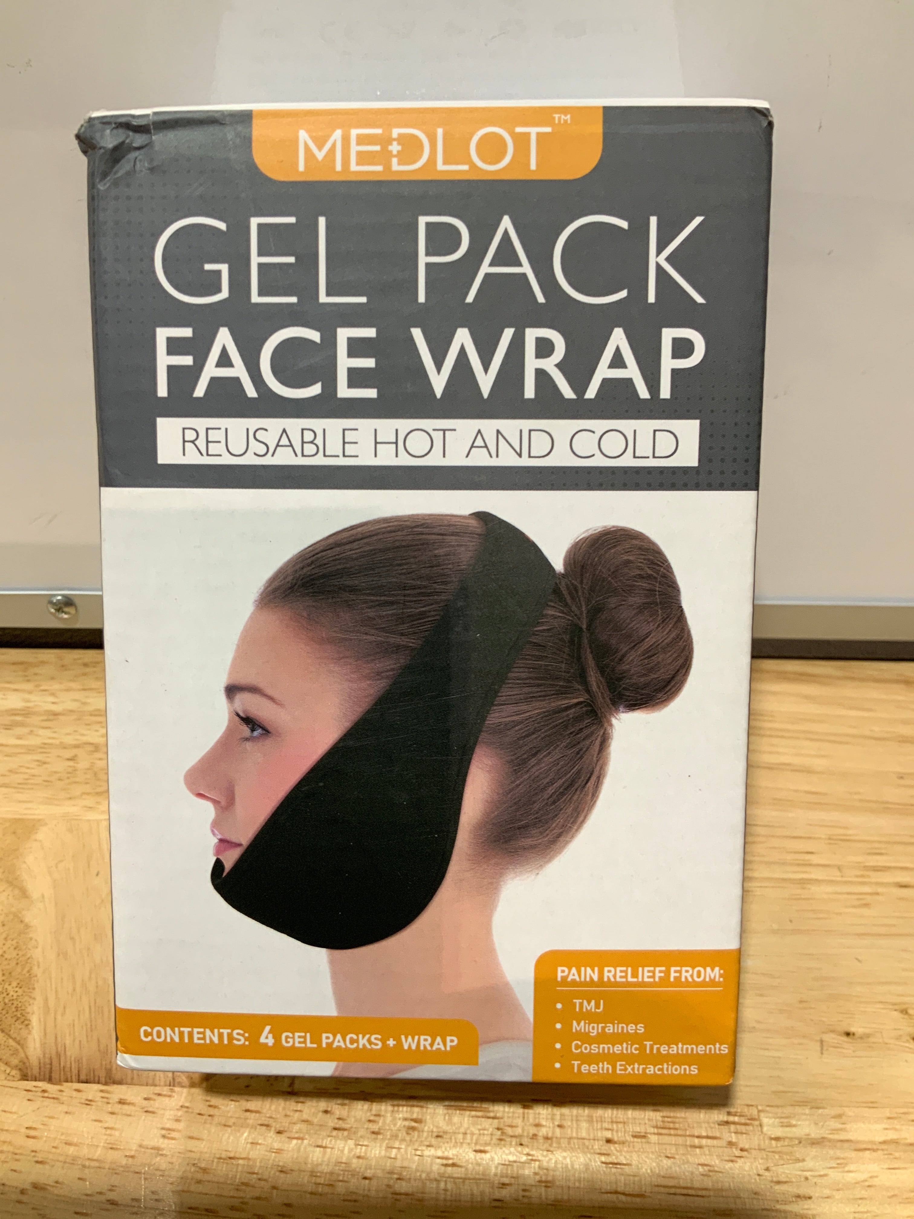 Paquete de hielo para muelas del juicio y vendaje para la cabeza y mandíbula, 4 paquetes de gel frío y caliente para cirugía oral facial, TMJ, extracción de dientes, recuperación