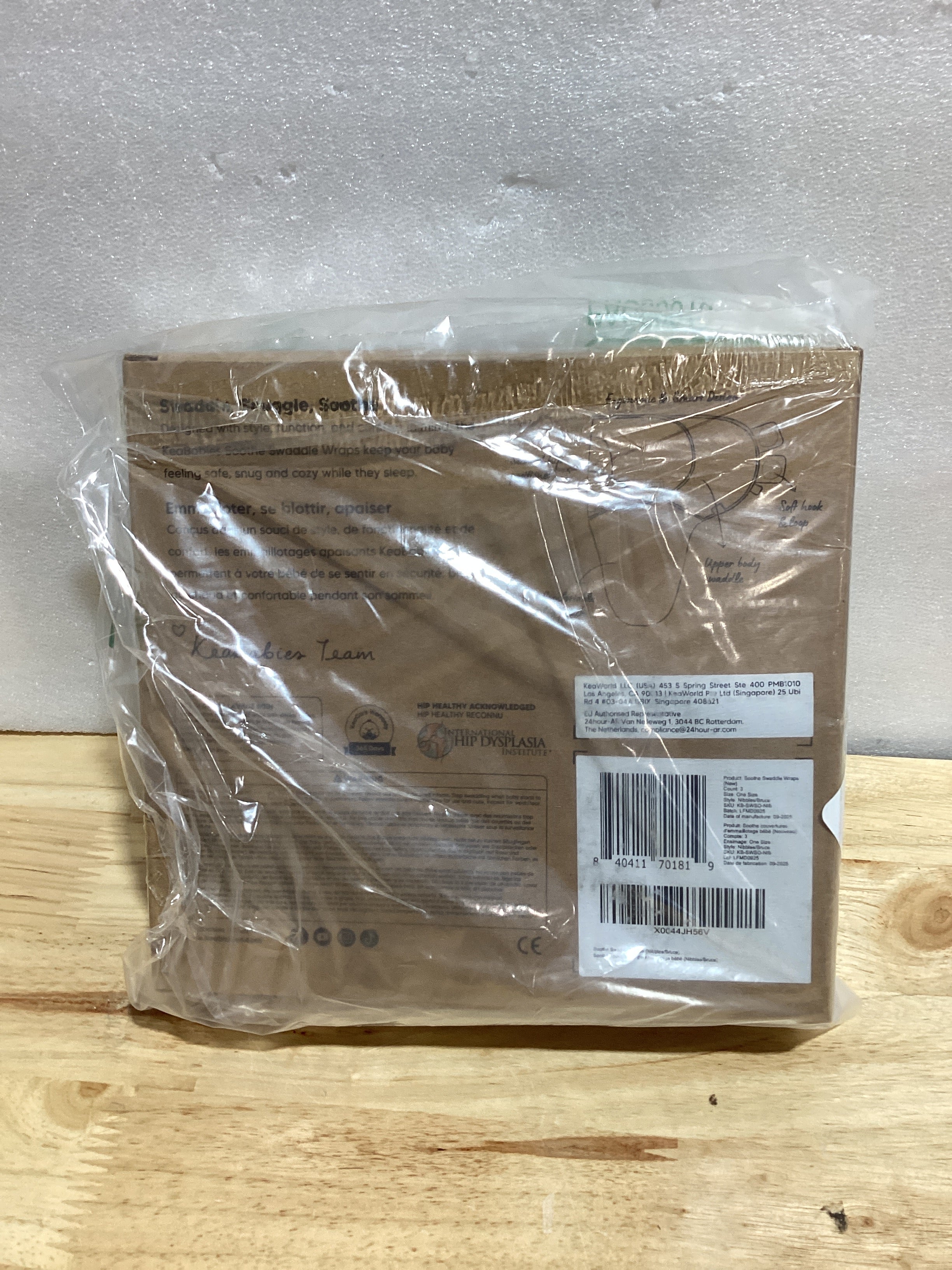Pack x3 Swaddles Orgánicos para Bebé | Saco de Dormir Recién Nacido 0-3 Meses | Niñas y Niños | Diseños Nibbles/Bruce