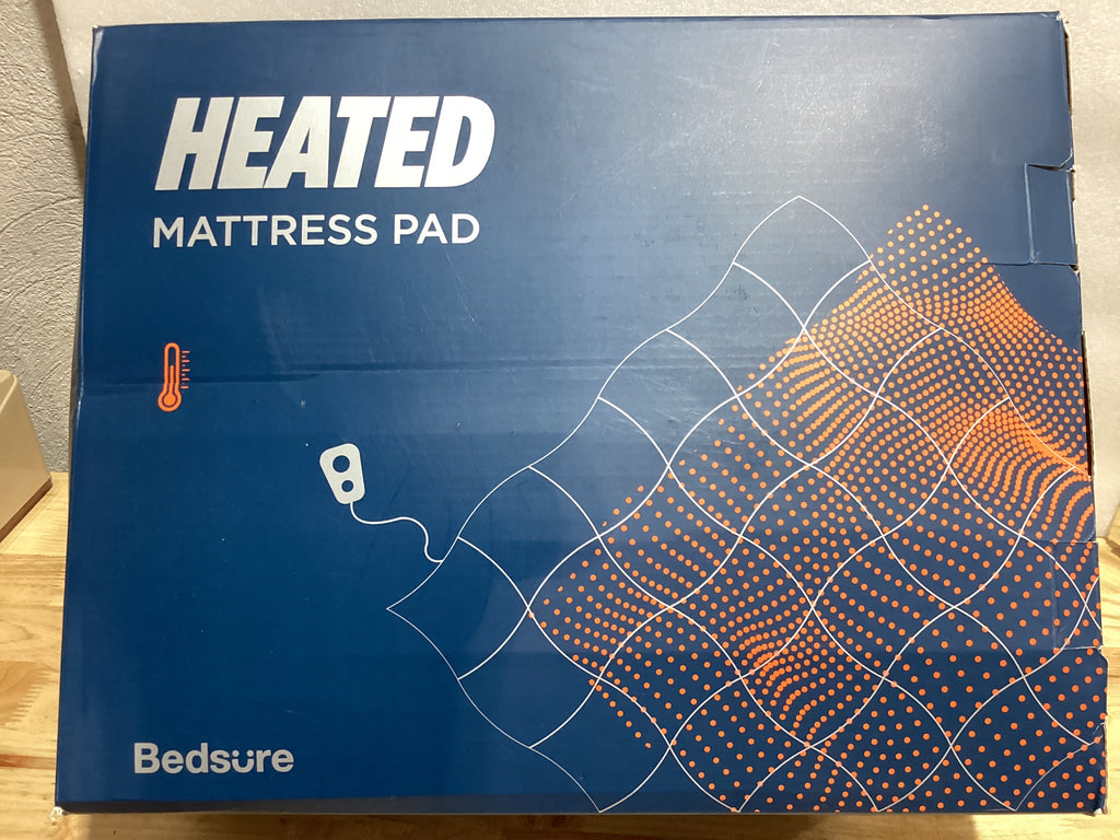 Bedsure Cubrecolchón Eléctrico Calefactor King 198x203cm – 10 Niveles de Calor, Precalentamiento, Apagado Automático 12h y Doble Control