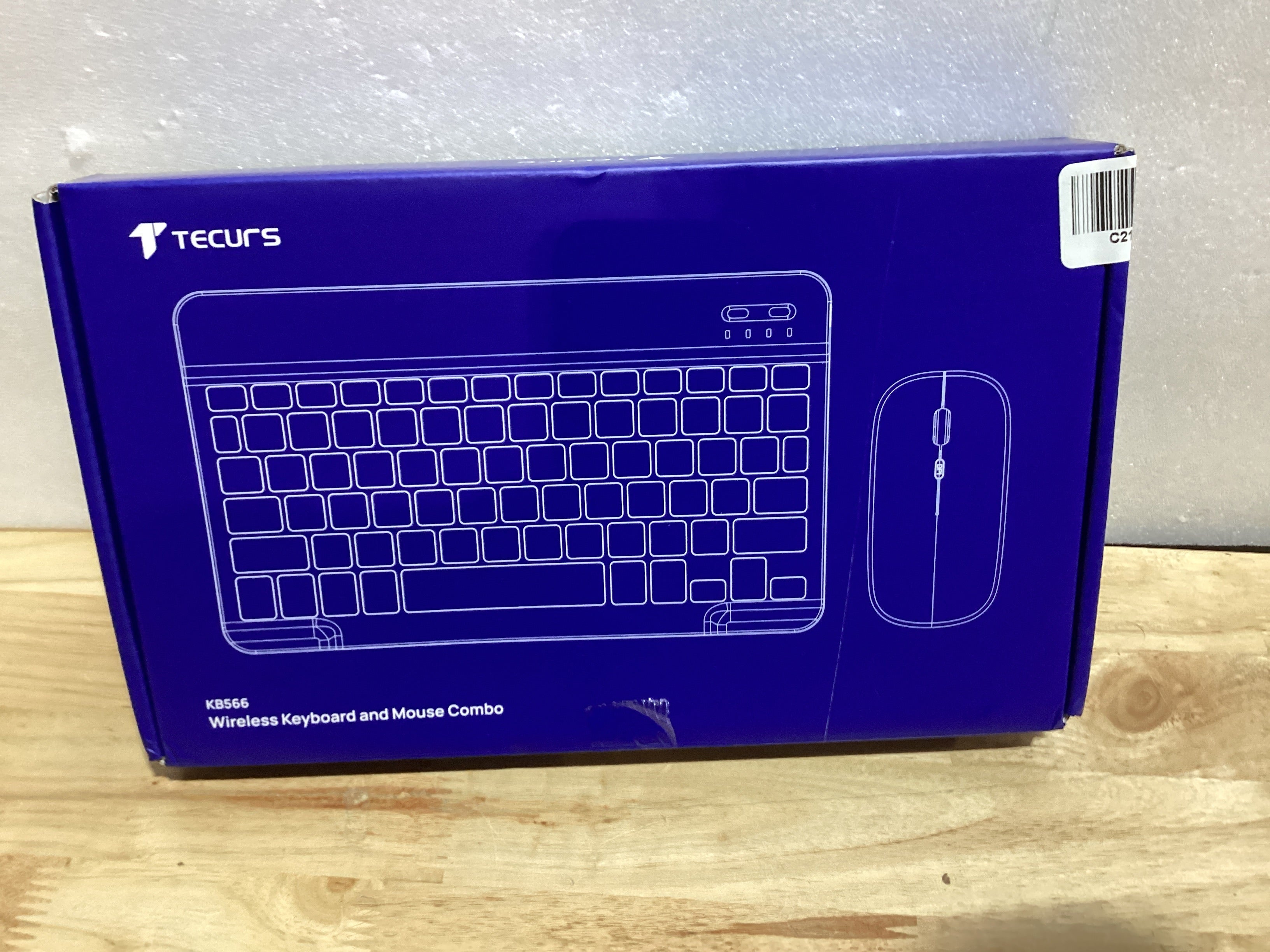 Teclado y Mouse Bluetooth TECURS para iPad — Inalámbrico Recargable con Retroiluminación 7 Colores, Compatible con iPad y iPhone