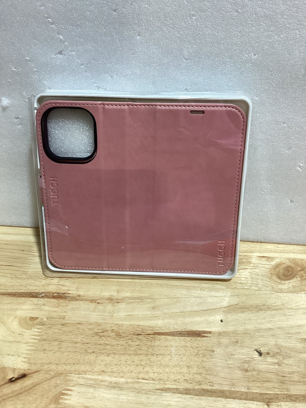 Funda Cartera TUCCH 2 en 1 para iPhone 16 Pro — Cuero PU, Bloqueo RFID, Carga Inalámbrica, Rose Gold