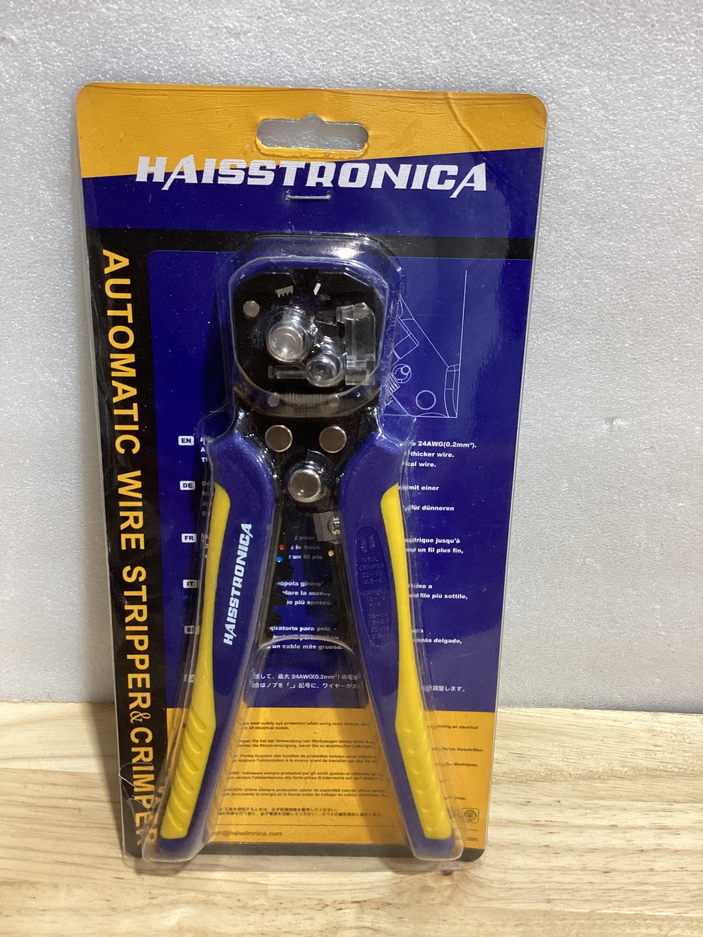 haisstronica Pelacables autoajustable, pelacables 3 en 1, cortador/prensado, pelacables eléctricos automáticos de alta resistencia para 10-24 AWG