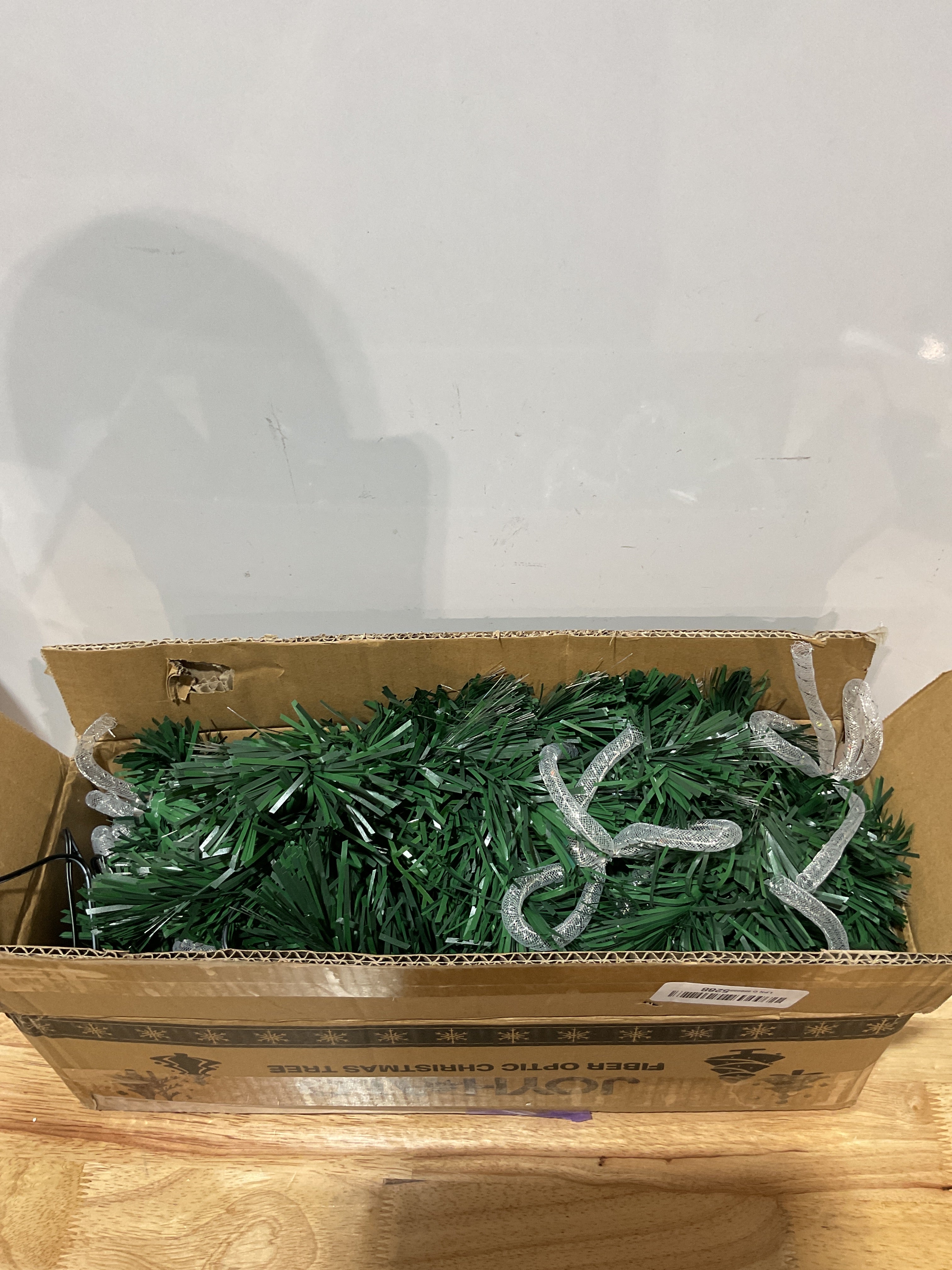 Árbol de Navidad Mini Fibra Óptica Joyhalo 3 FT – Pre-Iluminado con Estrella, Lazos y Base de Metal
