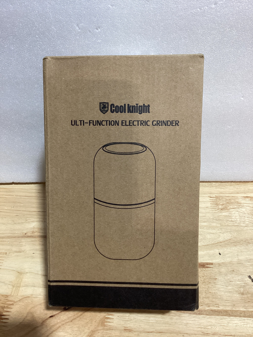 Molino Eléctrico COOL KNIGHT 7.5" — Gran Capacidad para Hierbas, Especias y Café con Colector de Polen, Negro