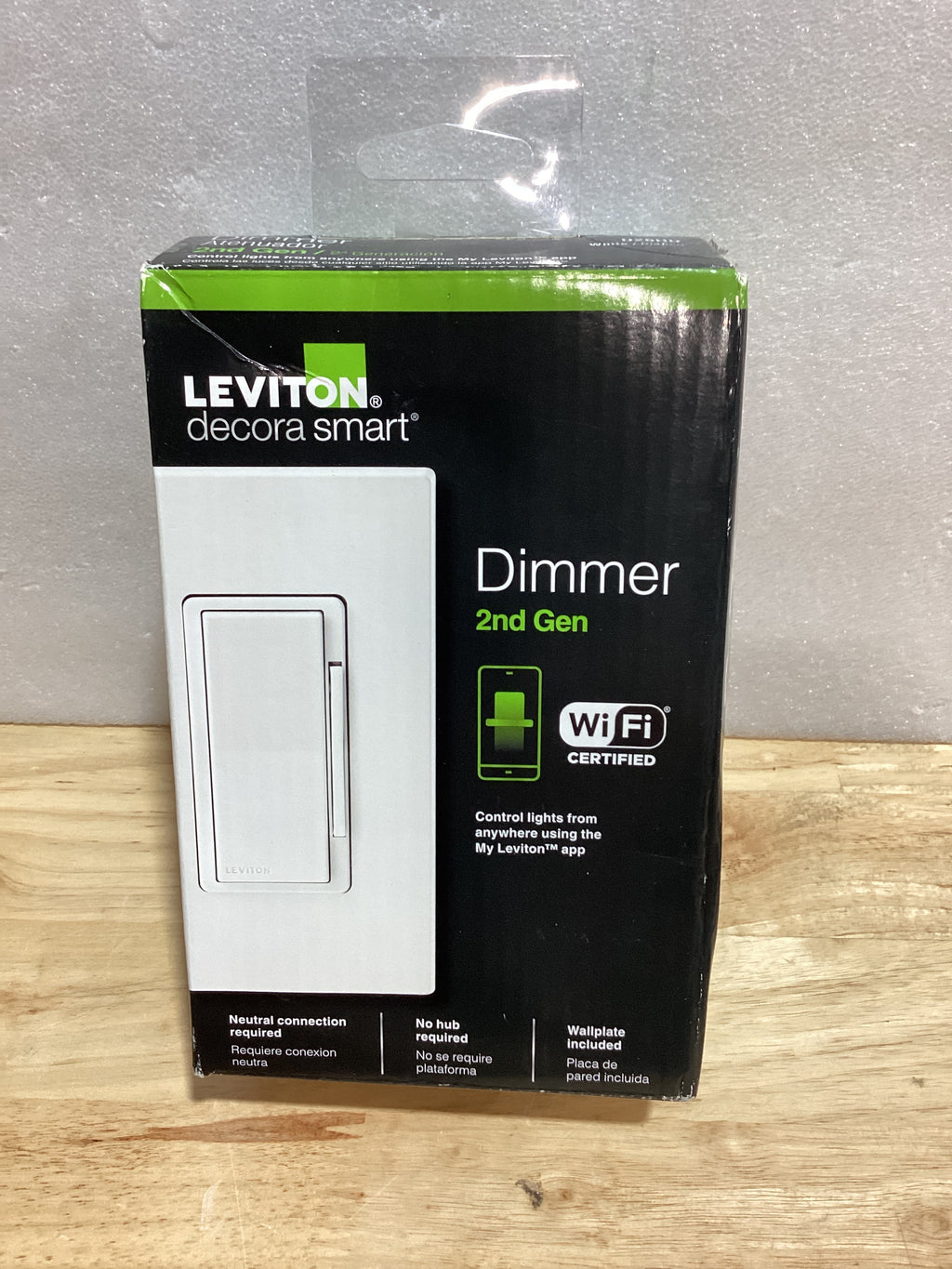 Leviton Decora Smart Dimmer Switch Wi-Fi 2da Gen | Compatible con Matter, Alexa, Google, Apple Home | D26HD-1RW Blanco