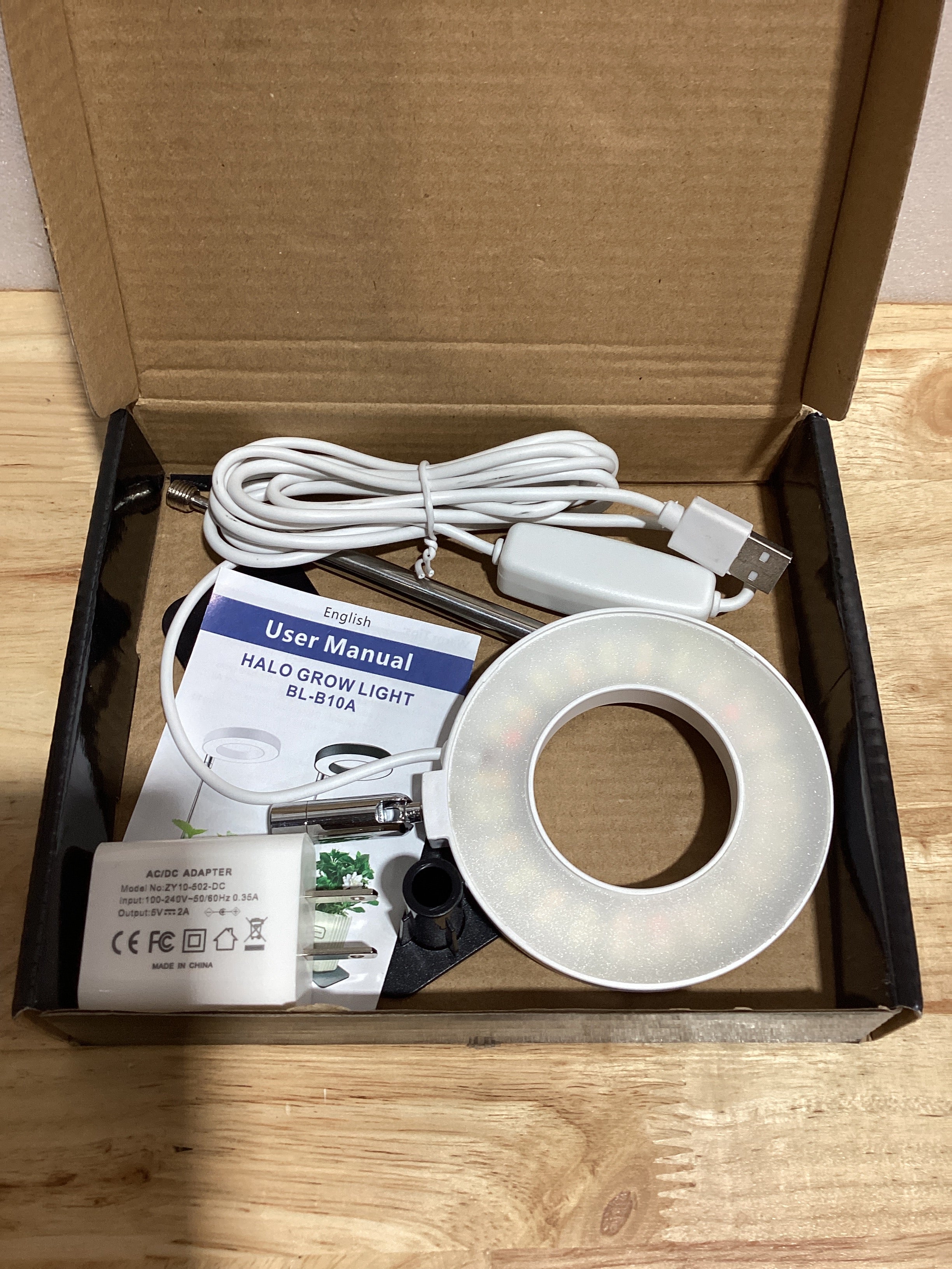 Kullsinss Luces de cultivo para plantas de interior, lámpara de cultivo de halo de espectro completo con base desmontable, altura ajustable, 3 colores, 10 atenuaciones, temporizador automático, luz