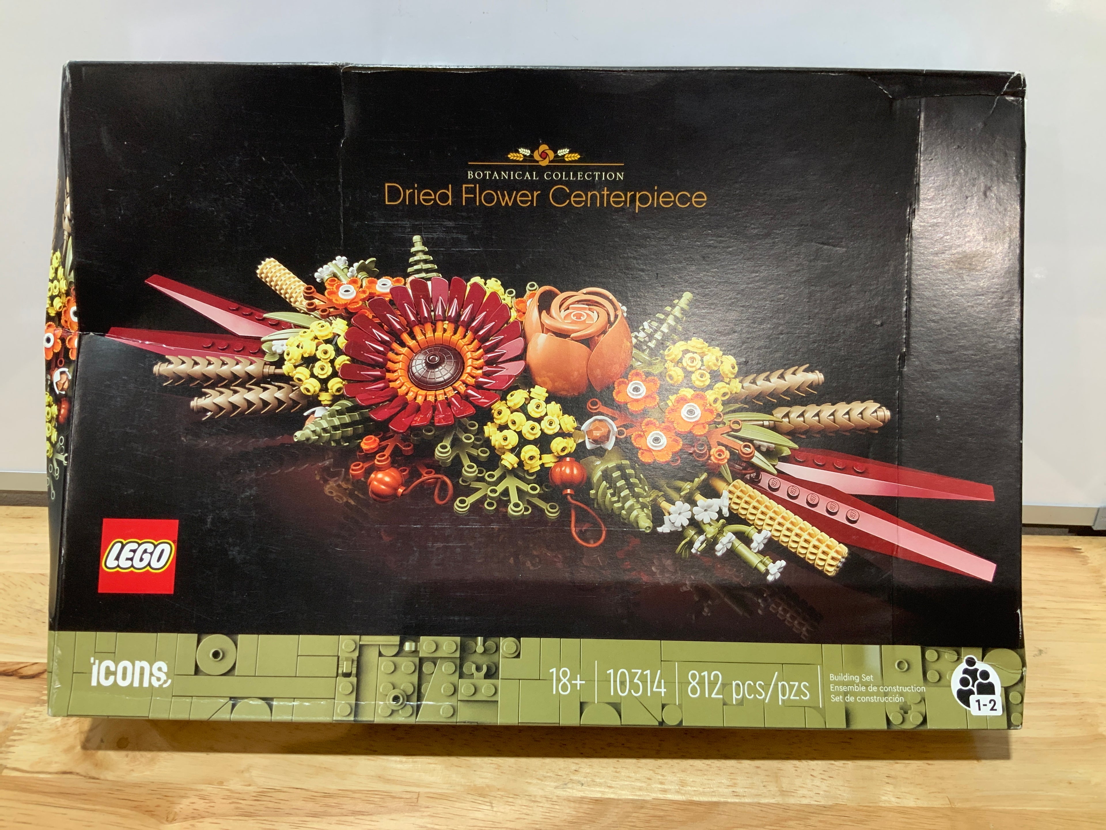 LEGO Icons Dried Flower Centerpiece Building Sets for Adults, Ages 18+ Years - Fall & Thanksgiving Decorations for Dinner Table or Mantel