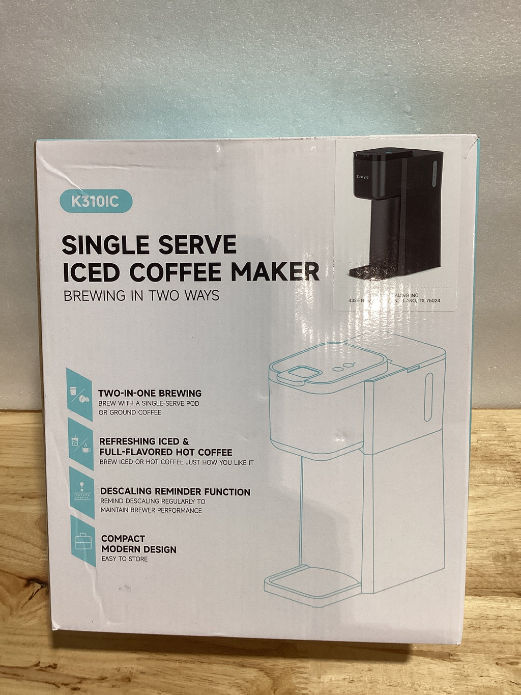 Tastyle Mini Cafetera Individual Café Caliente y Frío – Compatible K-Cup y Café Molido, 6-14 Oz, Negro Clásico (V2.0)