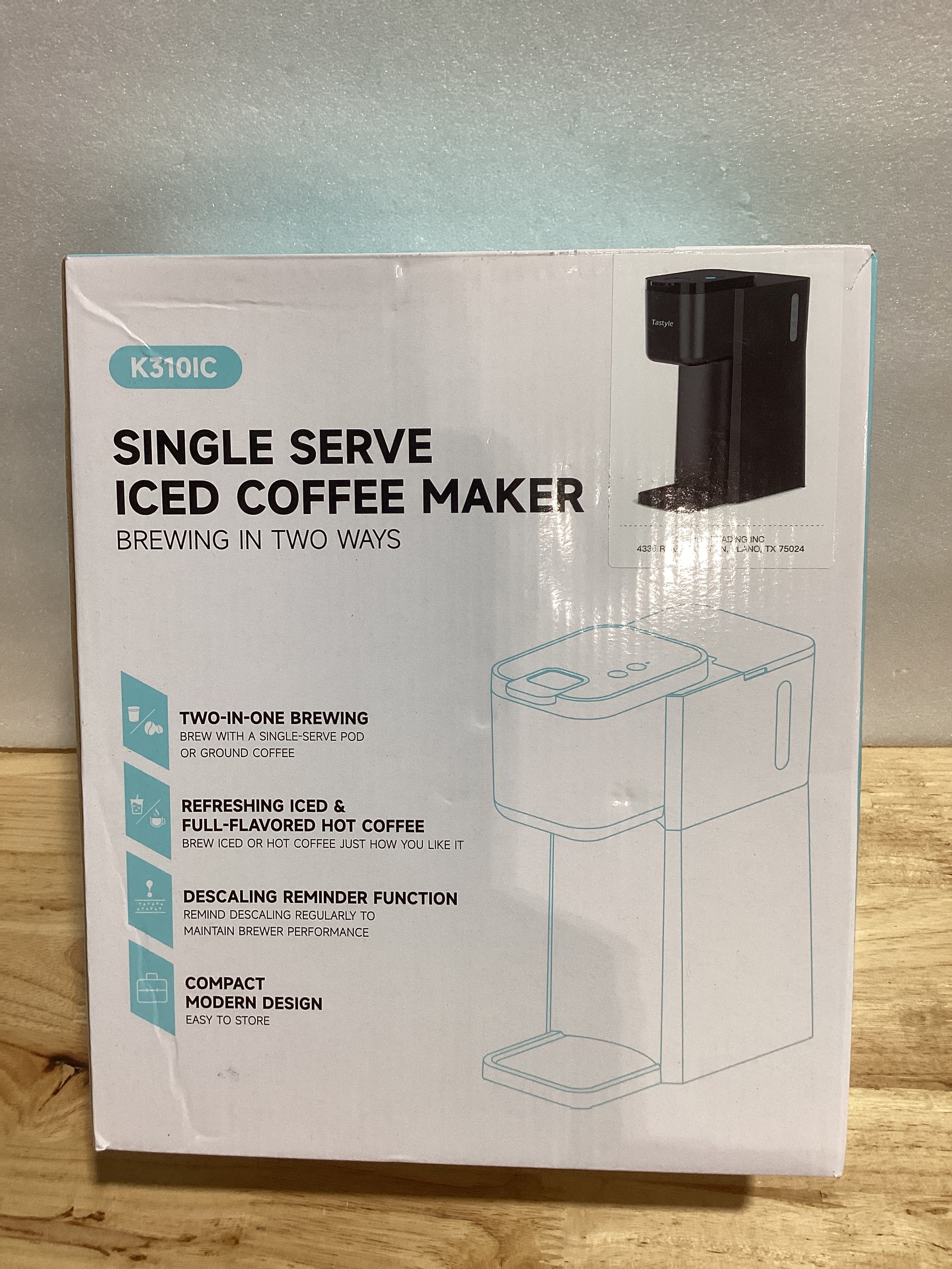 Tastyle Mini Cafetera Individual Café Caliente y Frío – Compatible K-Cup y Café Molido, 6-14 Oz, Negro Clásico (V2.0)
