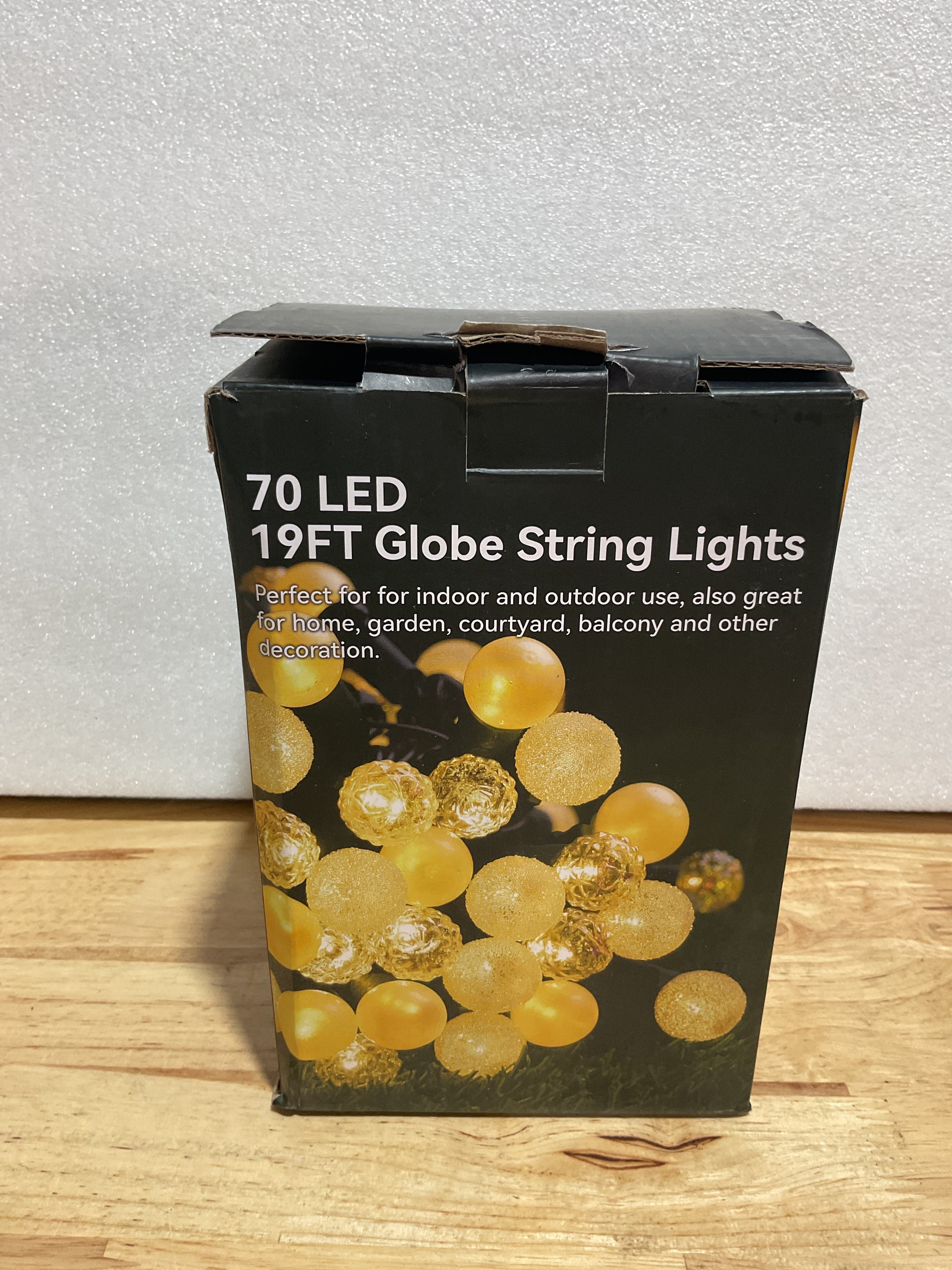 Luces de Hada Tipo Globo Lycklig – 70 LED, 19 Pies, Blanco Cálido