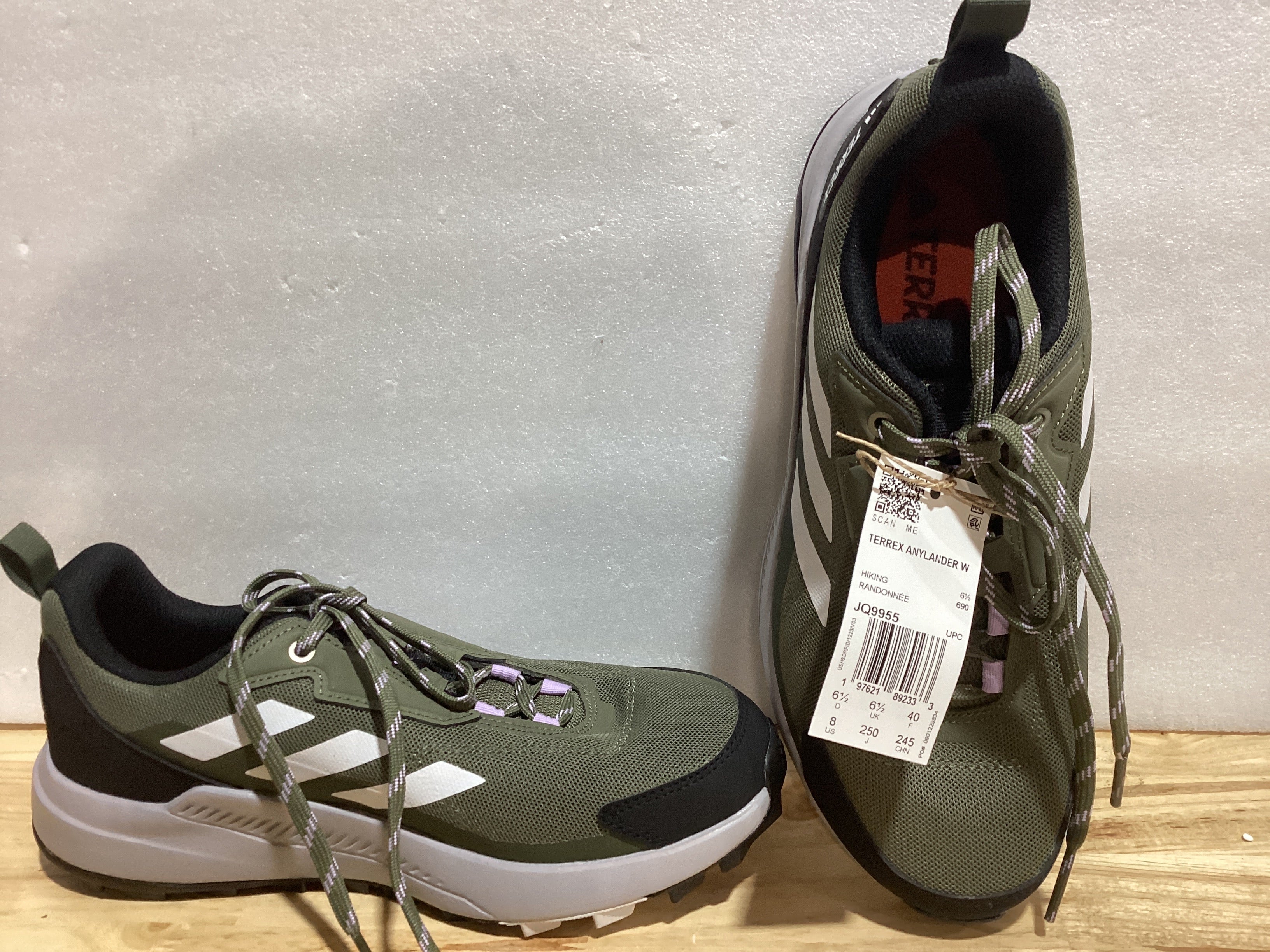 Talla US 8 / UK 6½ – Adidas Terrex Anylander Zapato de Senderismo para Mujer, Olive Strata / Dash Grey / Night Cargo