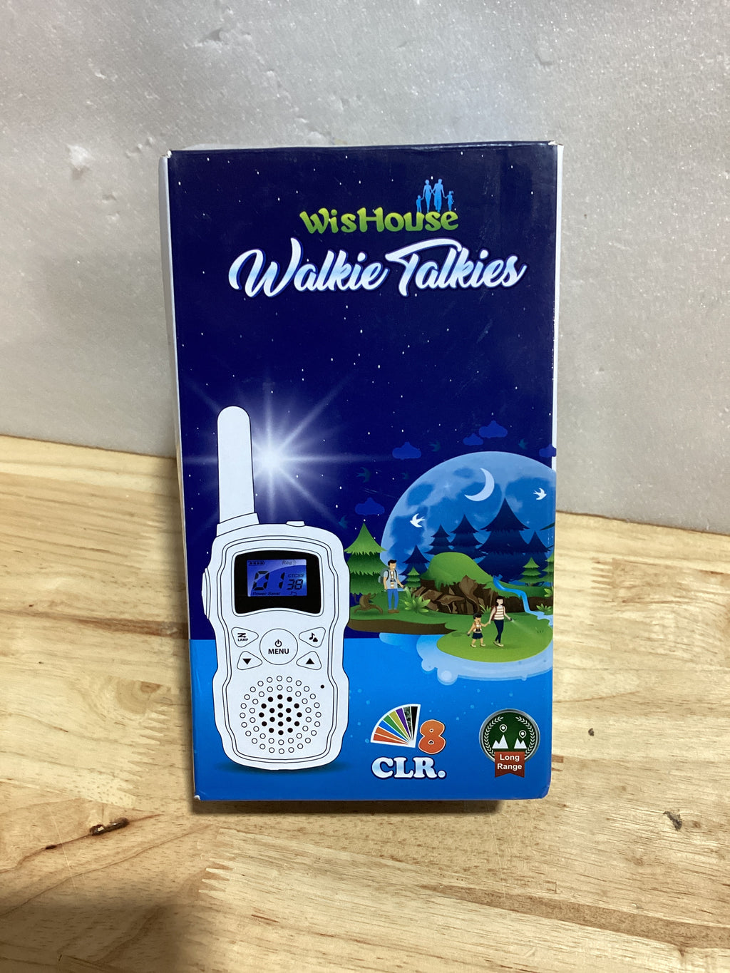 Wishouse Walkie Talkies para Niños Recargables 2 Pack | Batería 6000mAh, Linterna y Correa | Rosa y Morado | Regalo Ideal