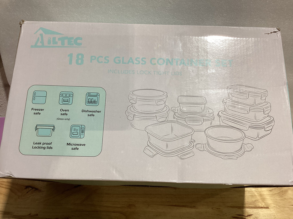 AILTEC – Contenedores de Vidrio para Alimentos con Tapas | Libre de BPA | Herméticos | Meal Prep